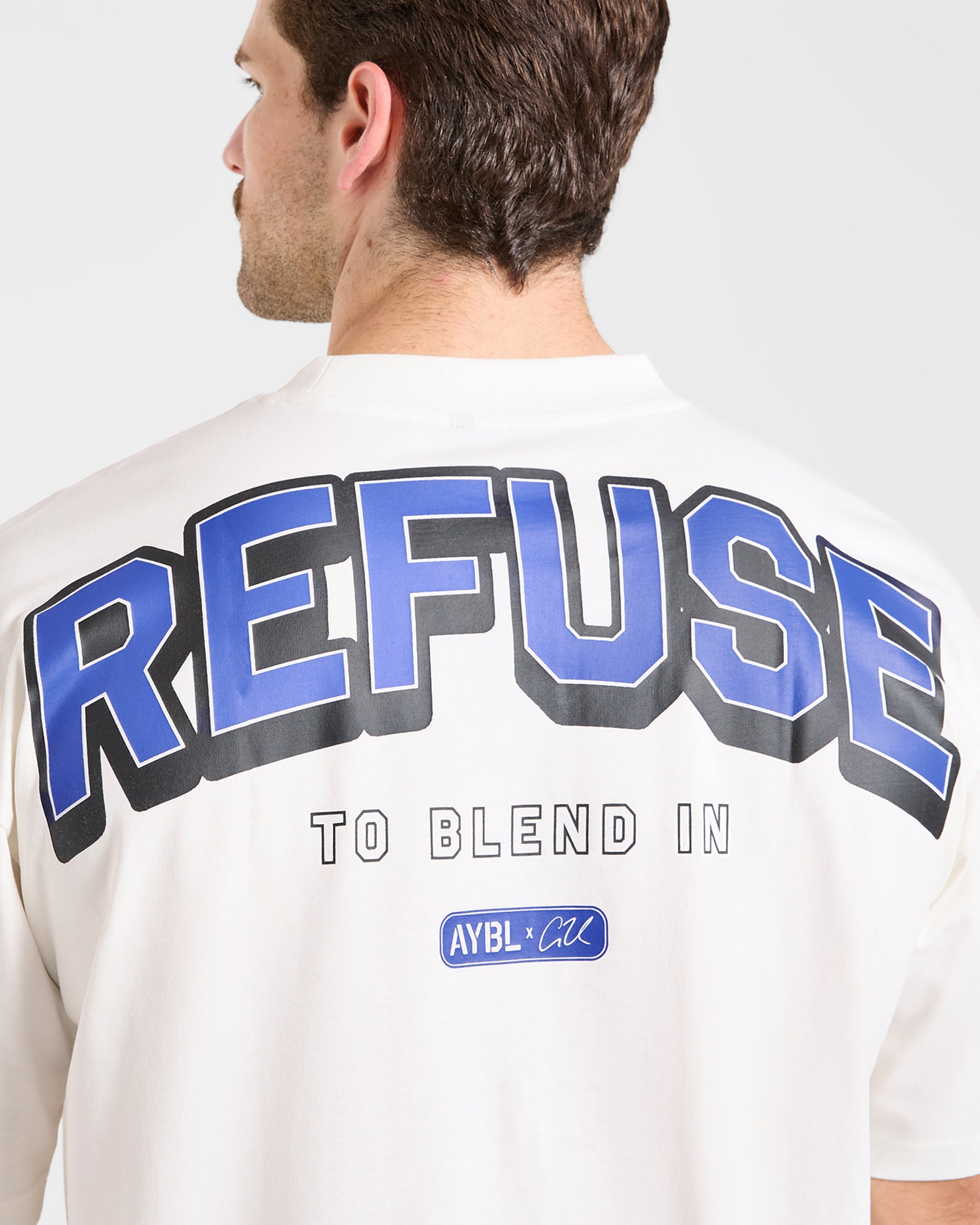 Cam Kissel x Refuse to Blend in Oversized T Shirt - Off Weiß