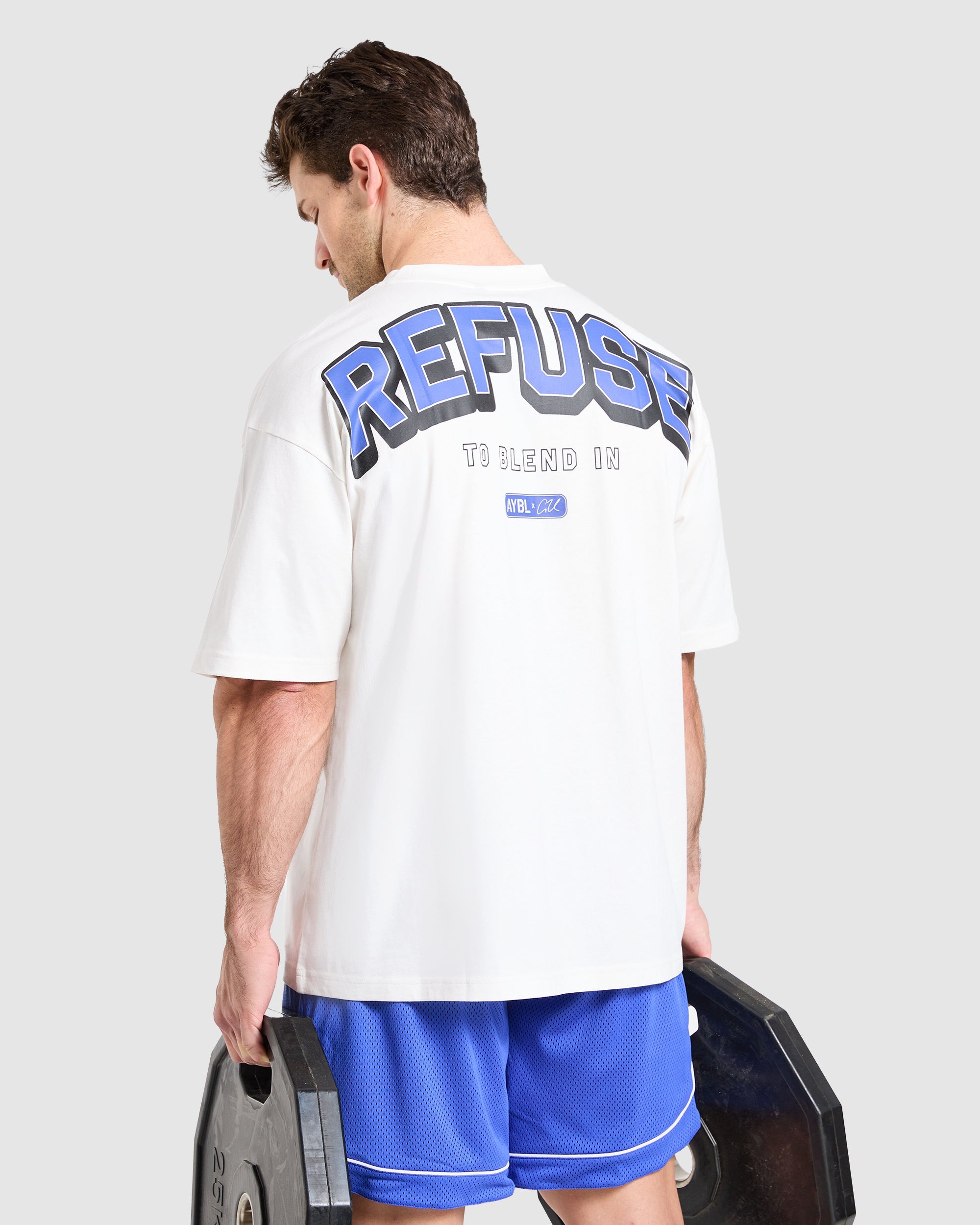 Cam Kissel x Refuse to Blend in Oversized T Shirt - Off Weiß