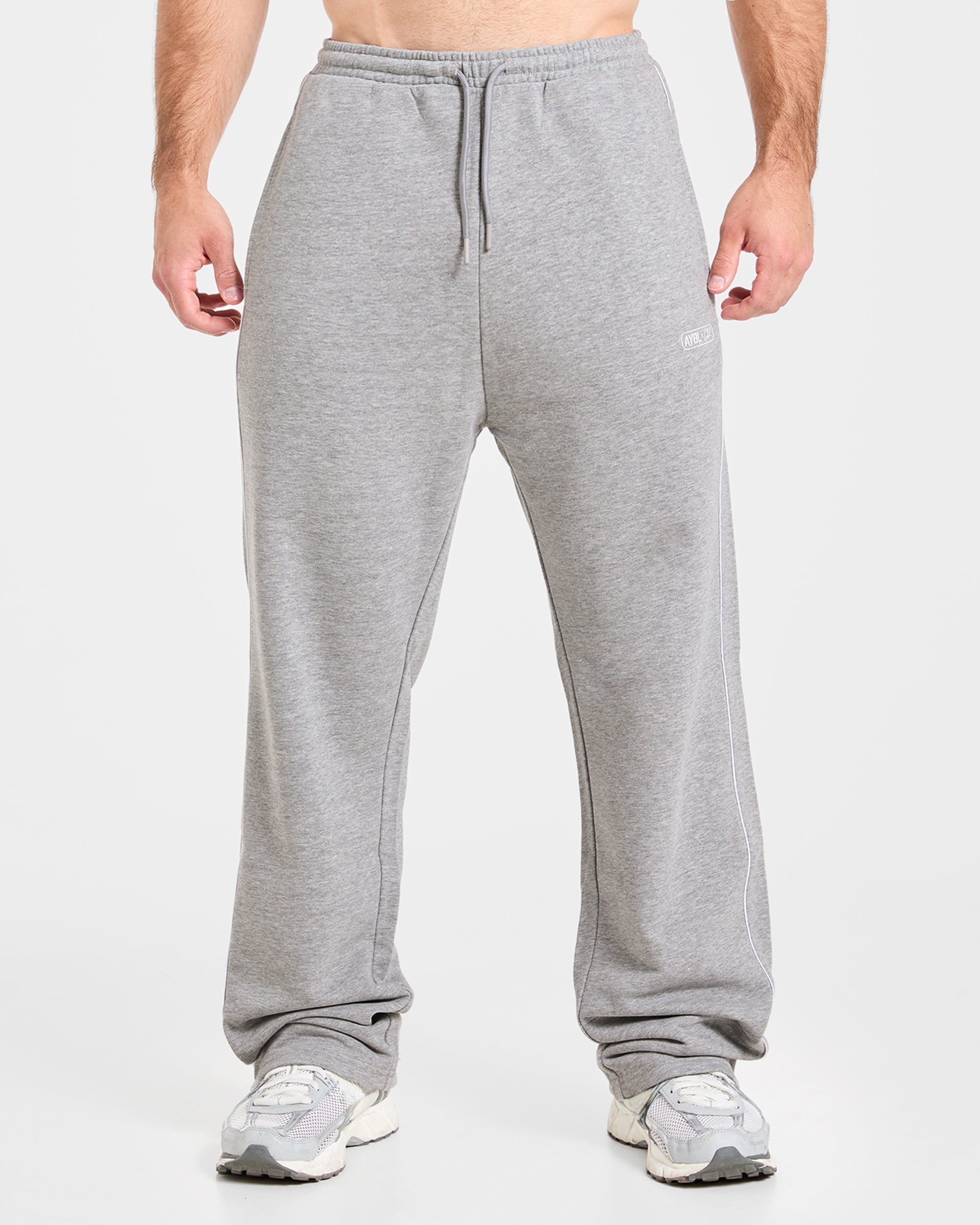 Cam Kissel x Oversized Straight Leg Joggers - Mid Marl Grau