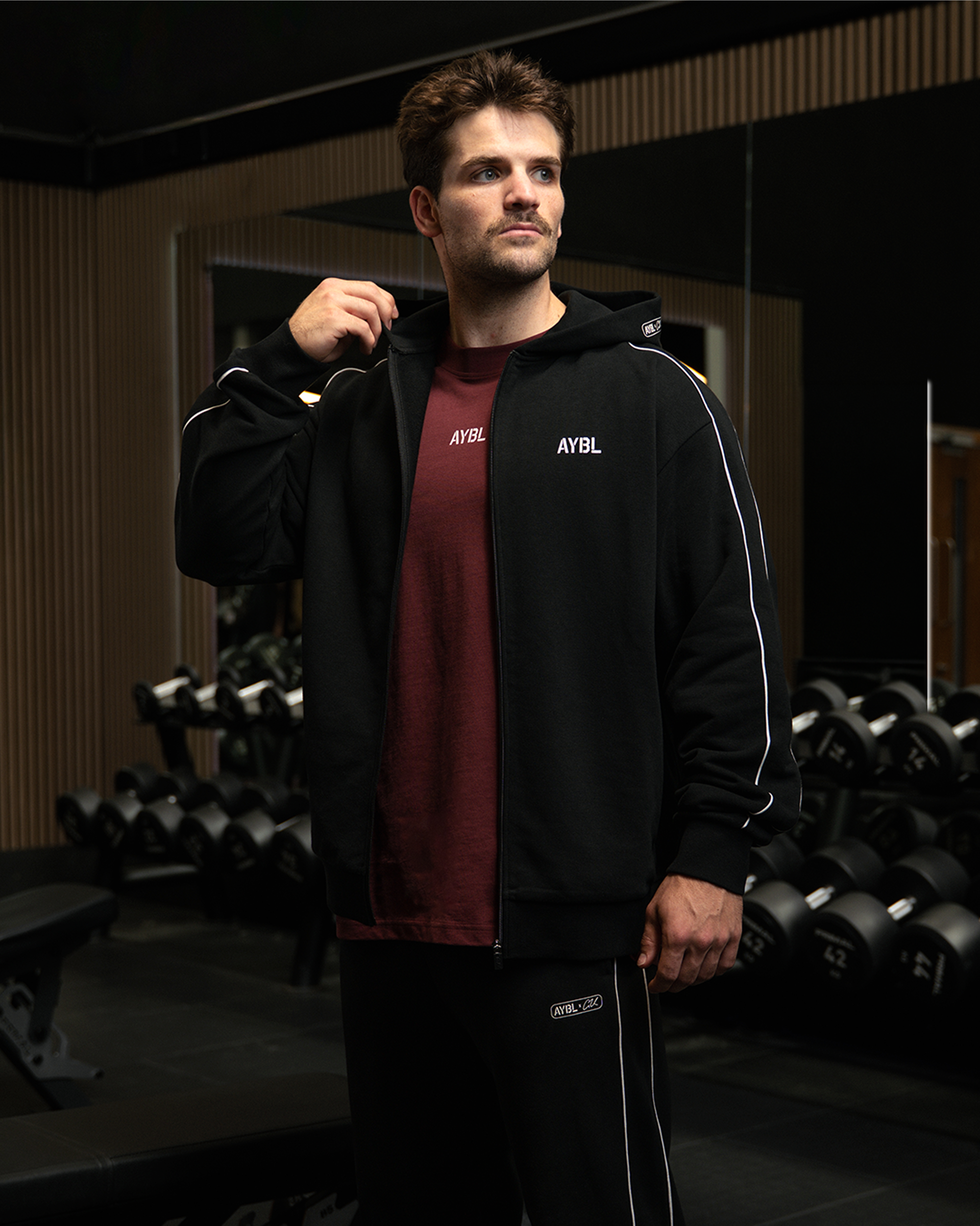 Cam Kissel x Oversized Full Zip Hoodie - Schwarz