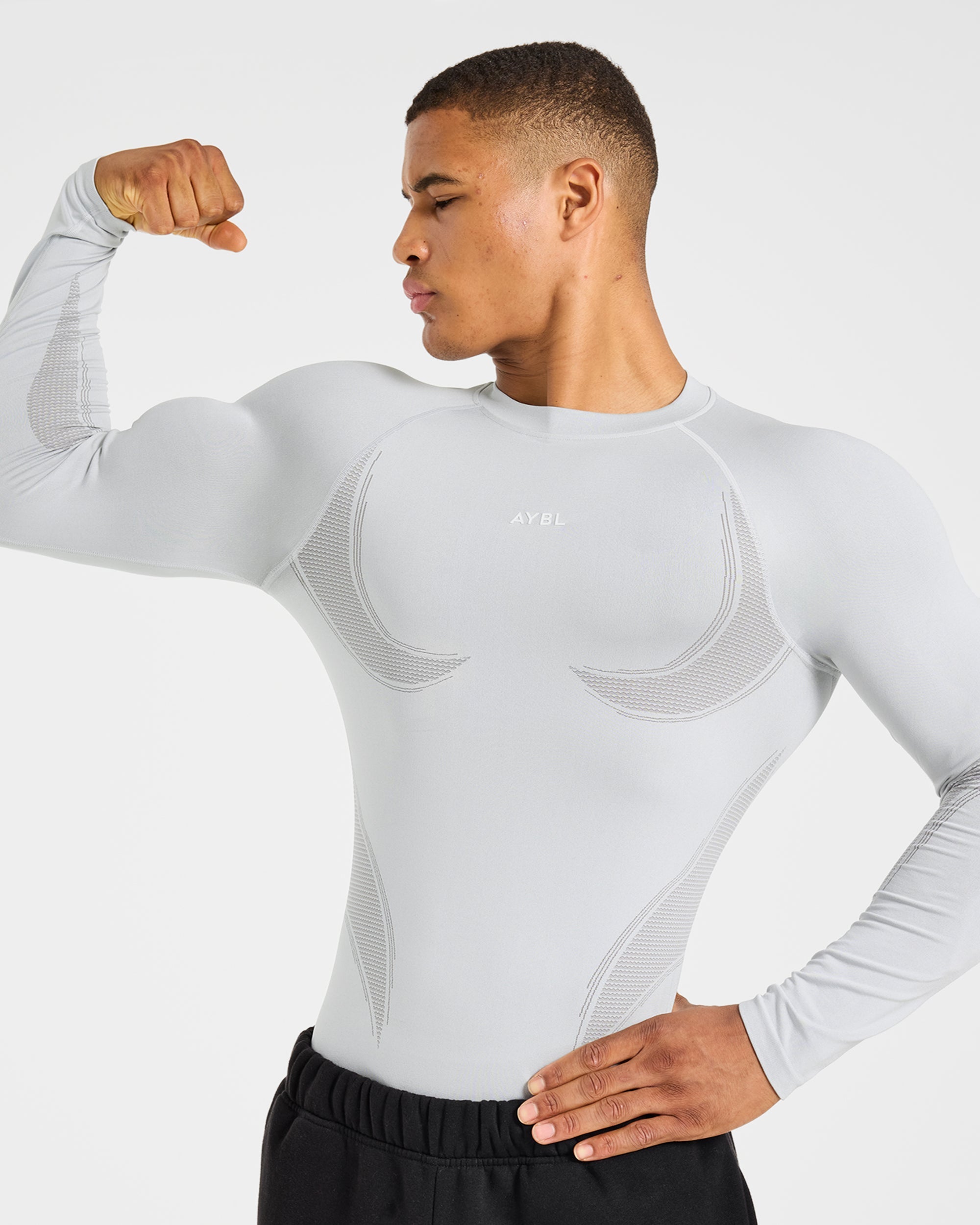 Charge Seamless Long Sleeve T Shirt - Light Grau