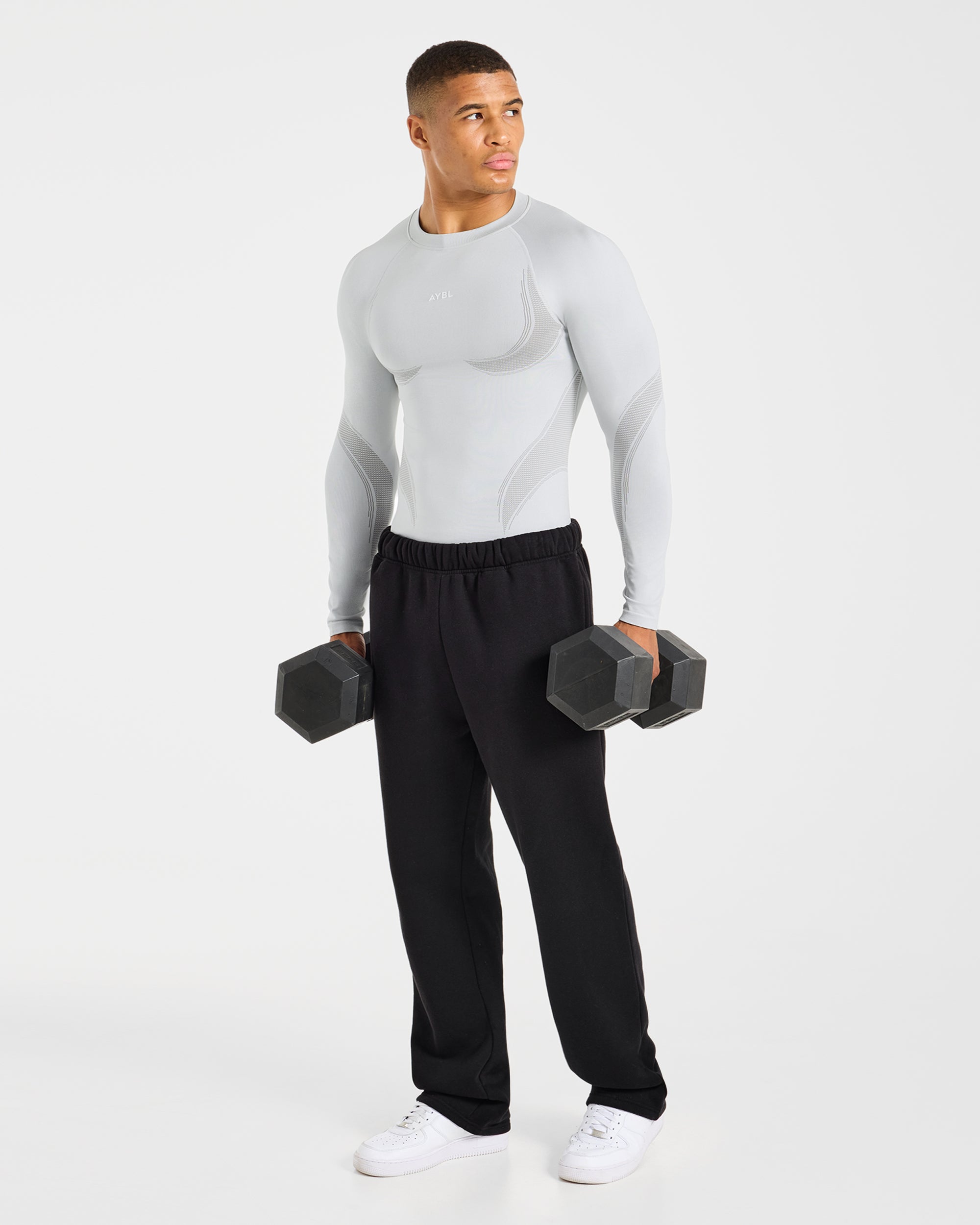 Charge Seamless Long Sleeve T Shirt - Light Grau