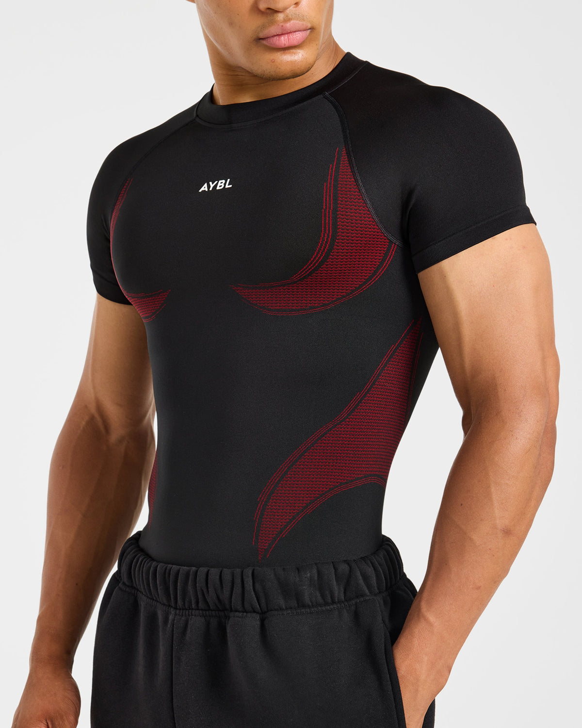 Charge Seamless T Shirt - Schwarz/Rot
