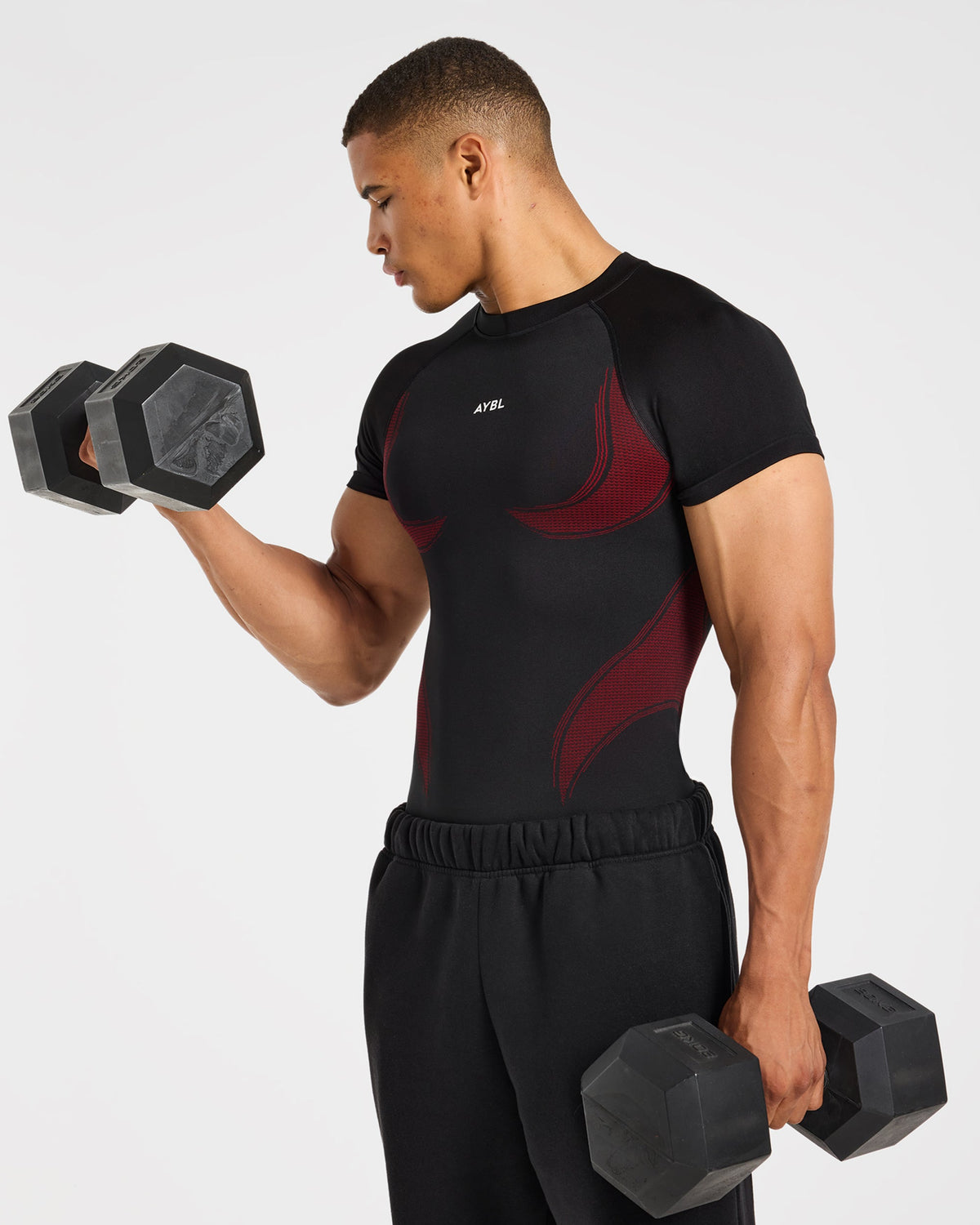 Charge Seamless T Shirt - Schwarz/Rot