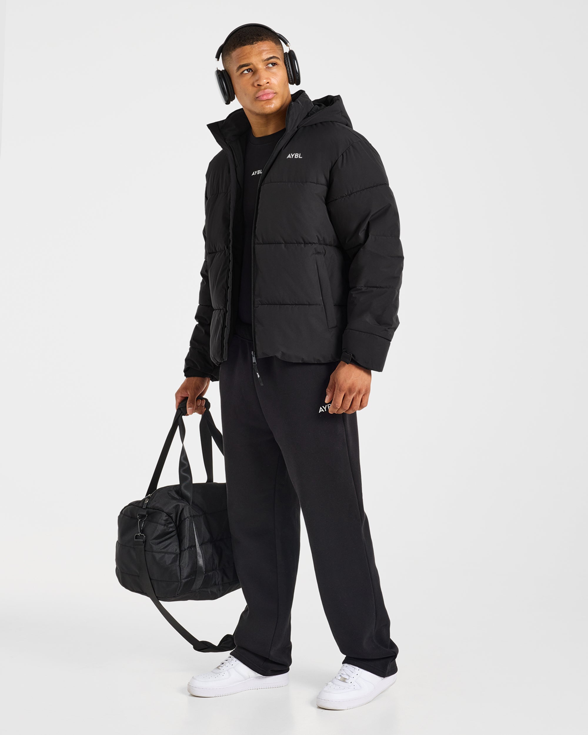 Classic Puffer Coat - Schwarz