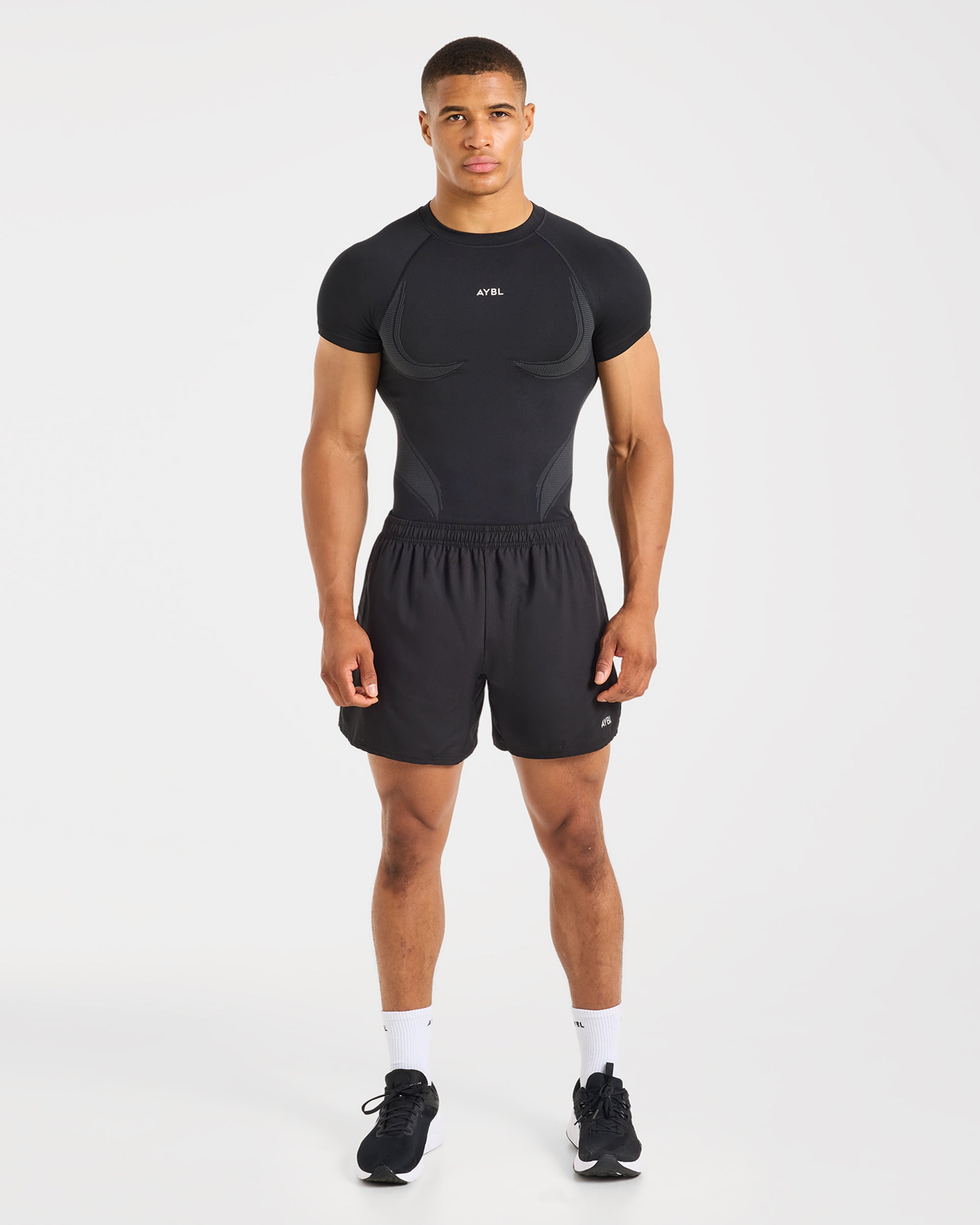 Charge Seamless T Shirt - Schwarz/Charcoal