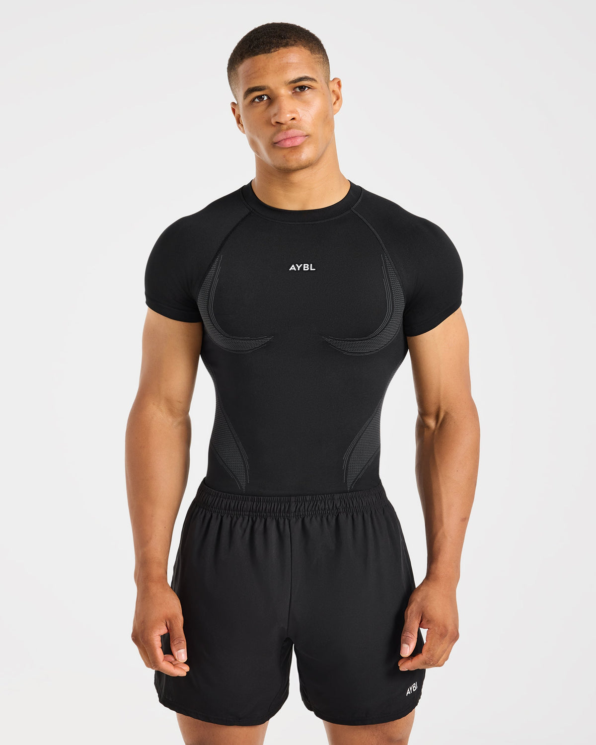 Charge Seamless T Shirt - Schwarz/Charcoal