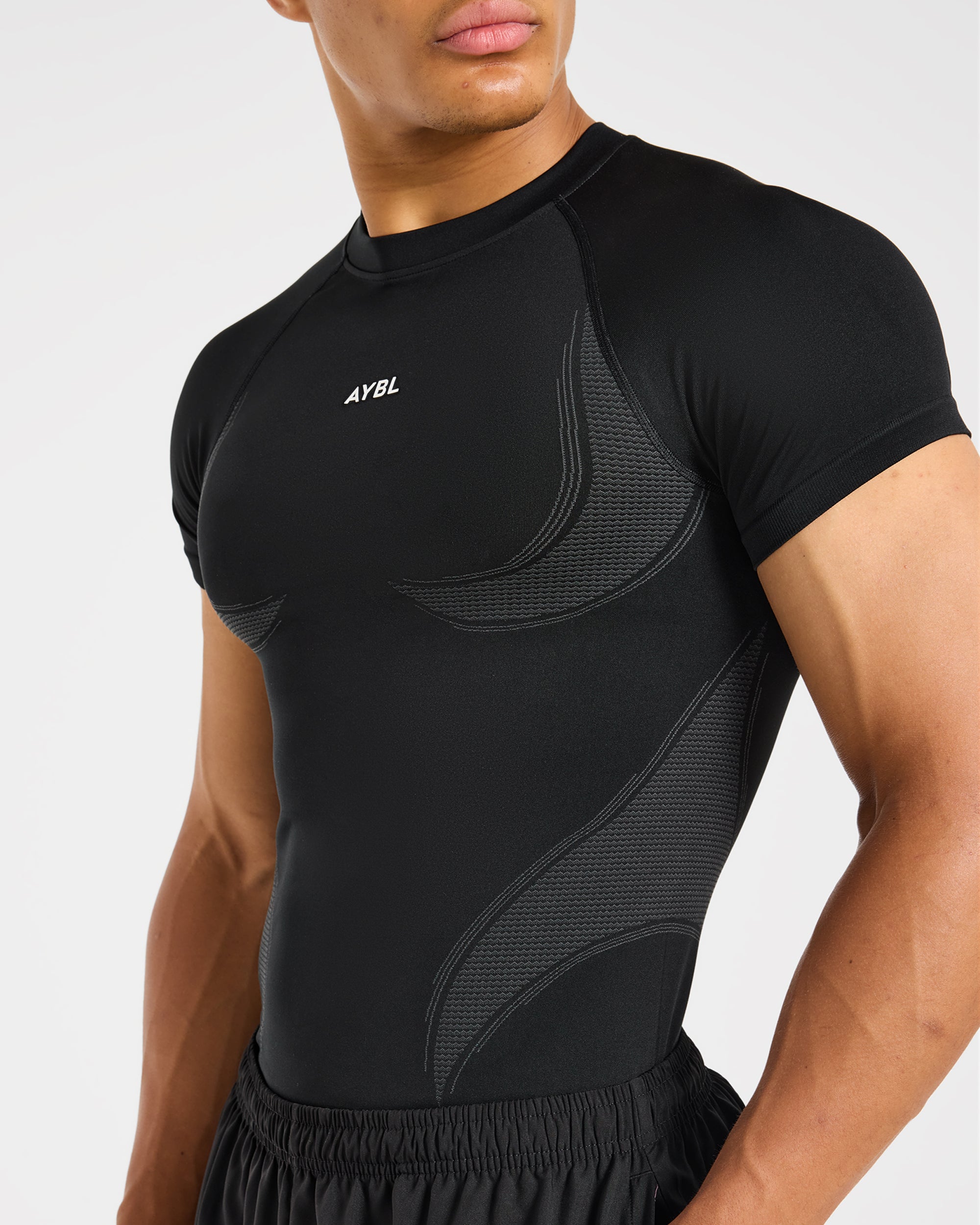 Charge Seamless T Shirt - Schwarz/Charcoal