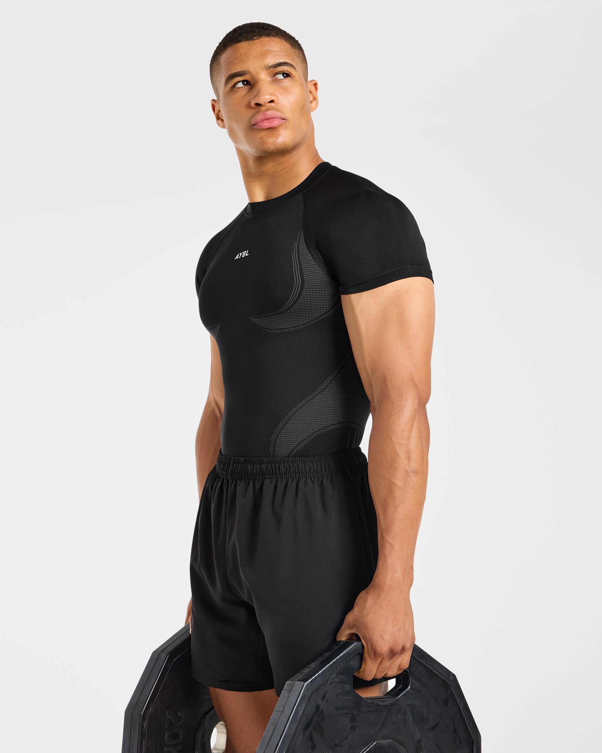 Charge Seamless T Shirt - Schwarz/Charcoal