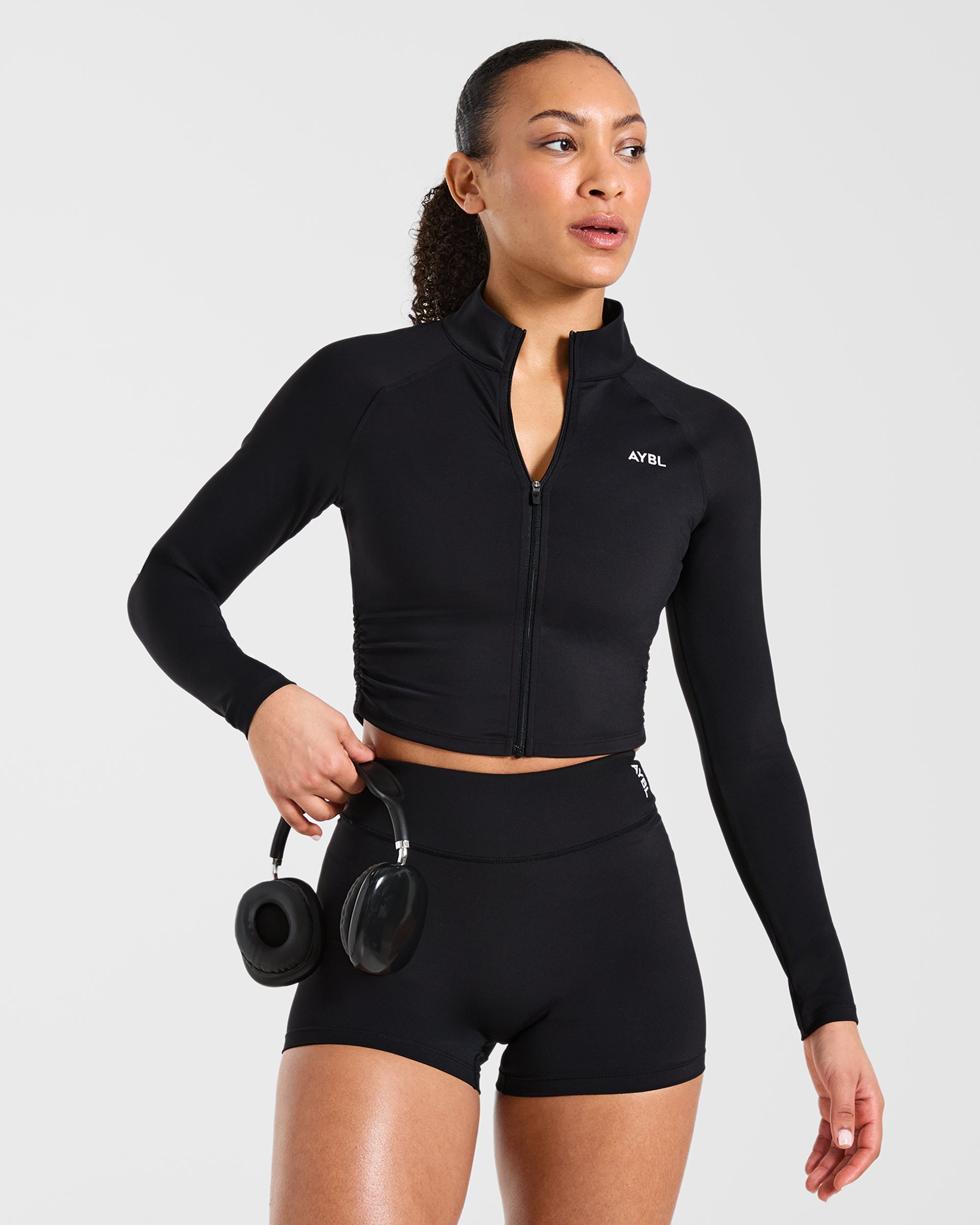 Physique Zip Up Jacket - Schwarz