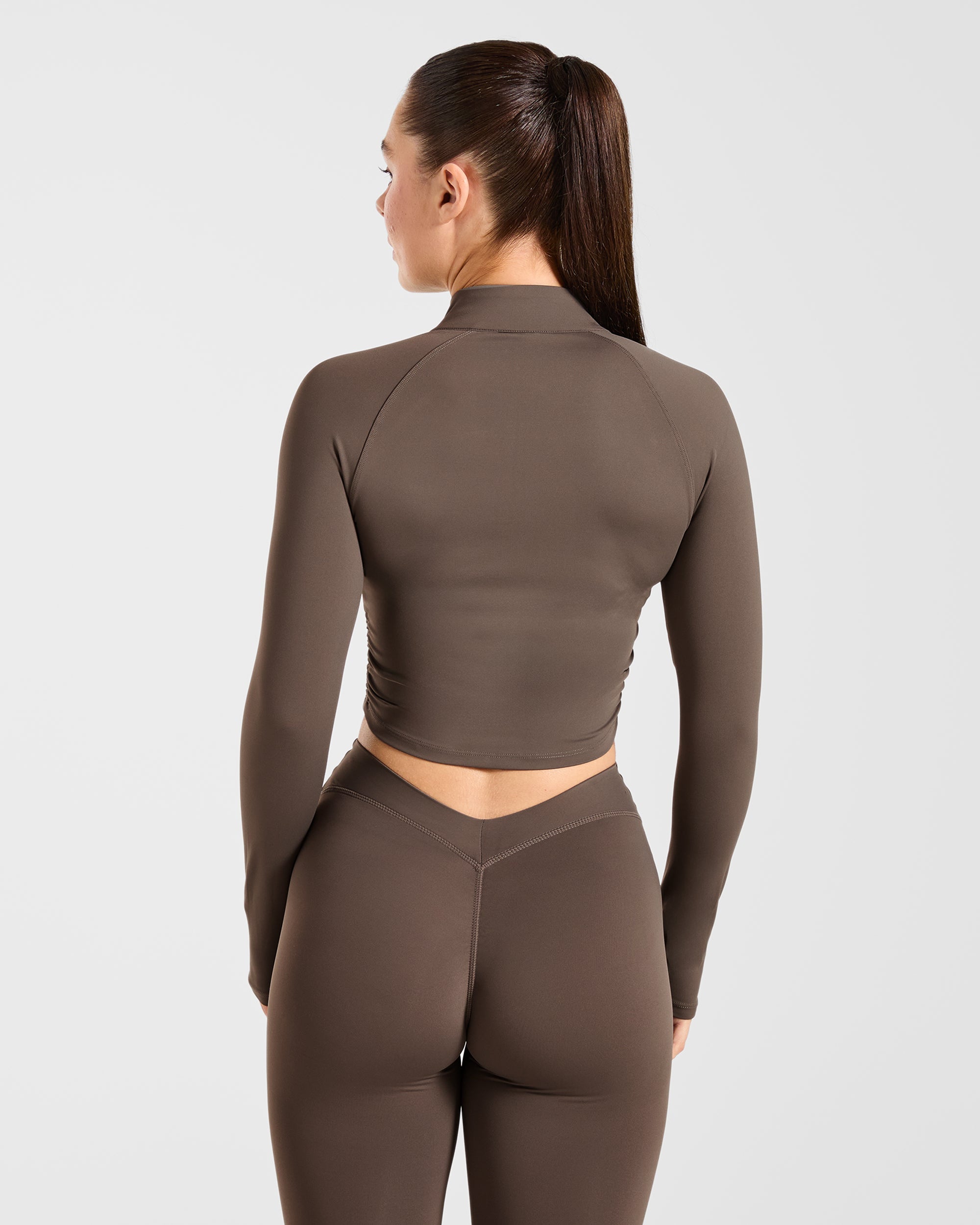 Physique Zip Up Jacket - Braun