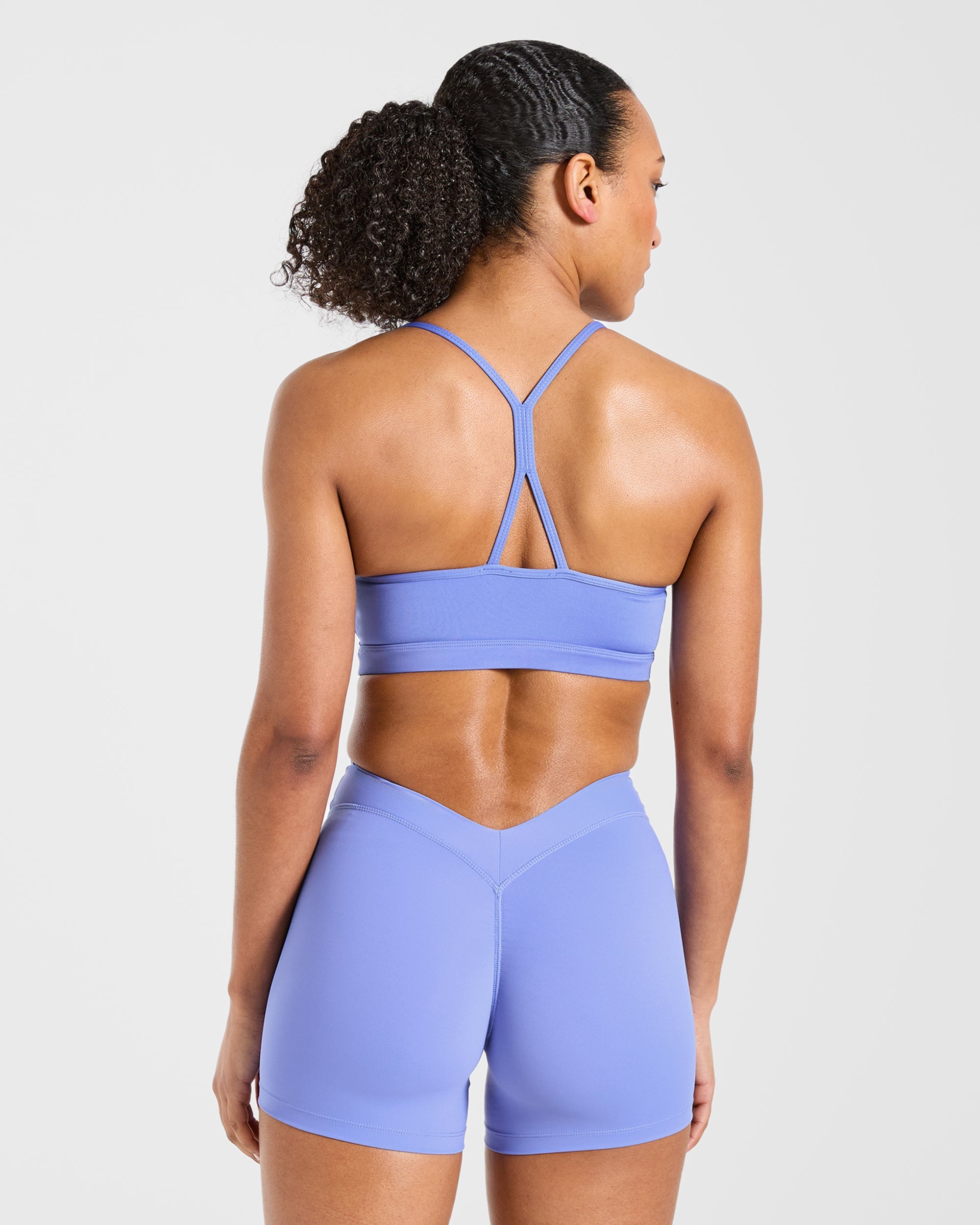 Essential Ruched Sports Bra - Cornflower Violett