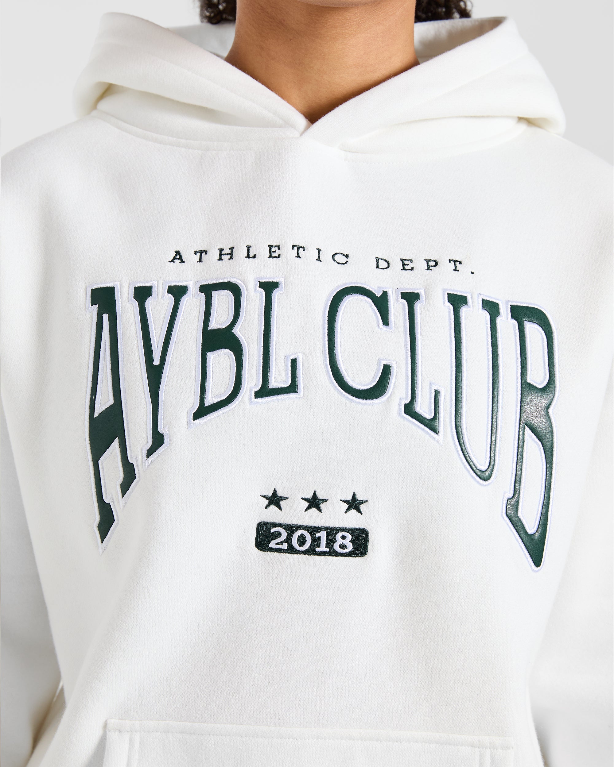 AYBL Club Oversized Hoodie - Off Weiß/Forest Grün
