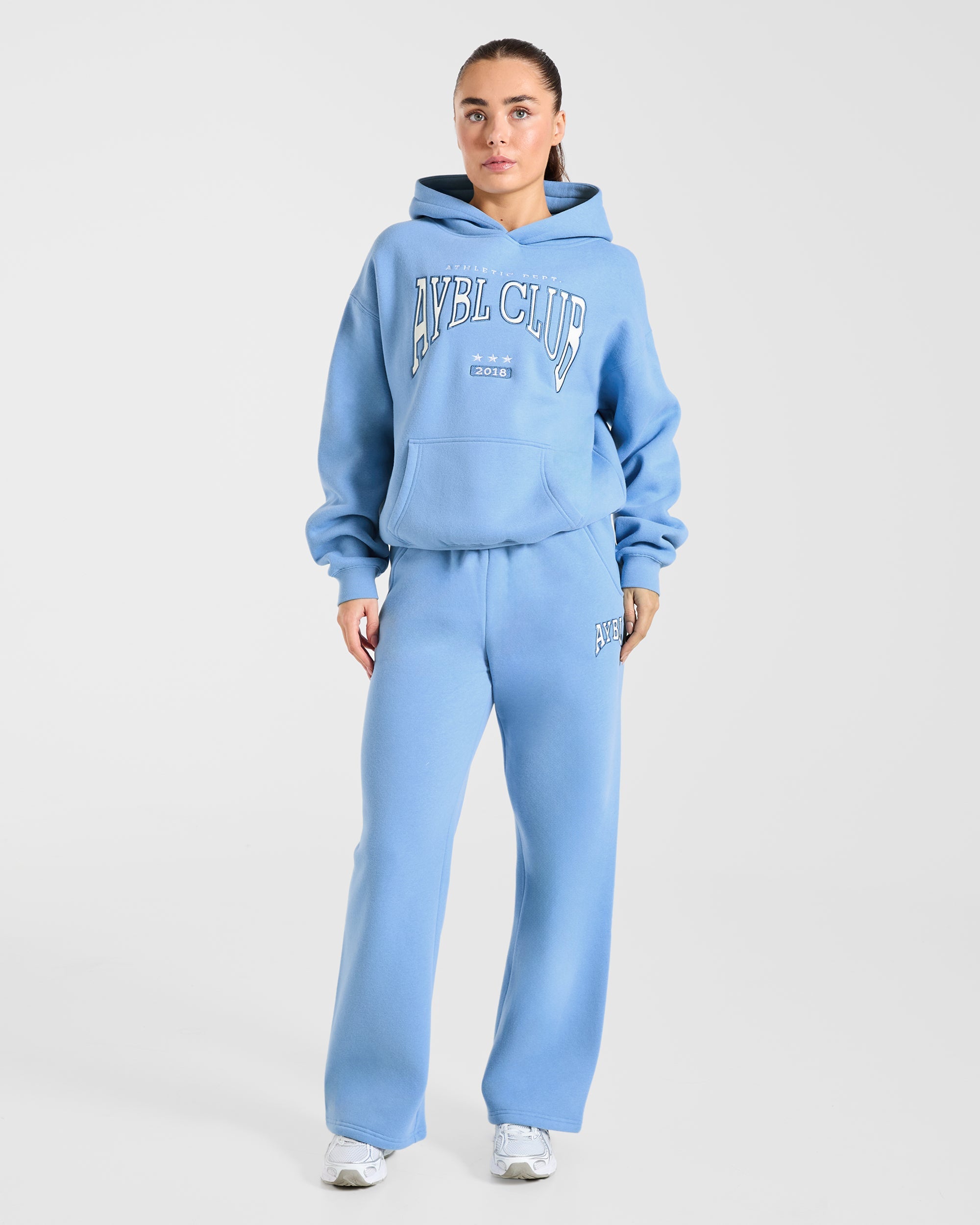 AYBL Club Oversized Straight Leg Joggers - Blau