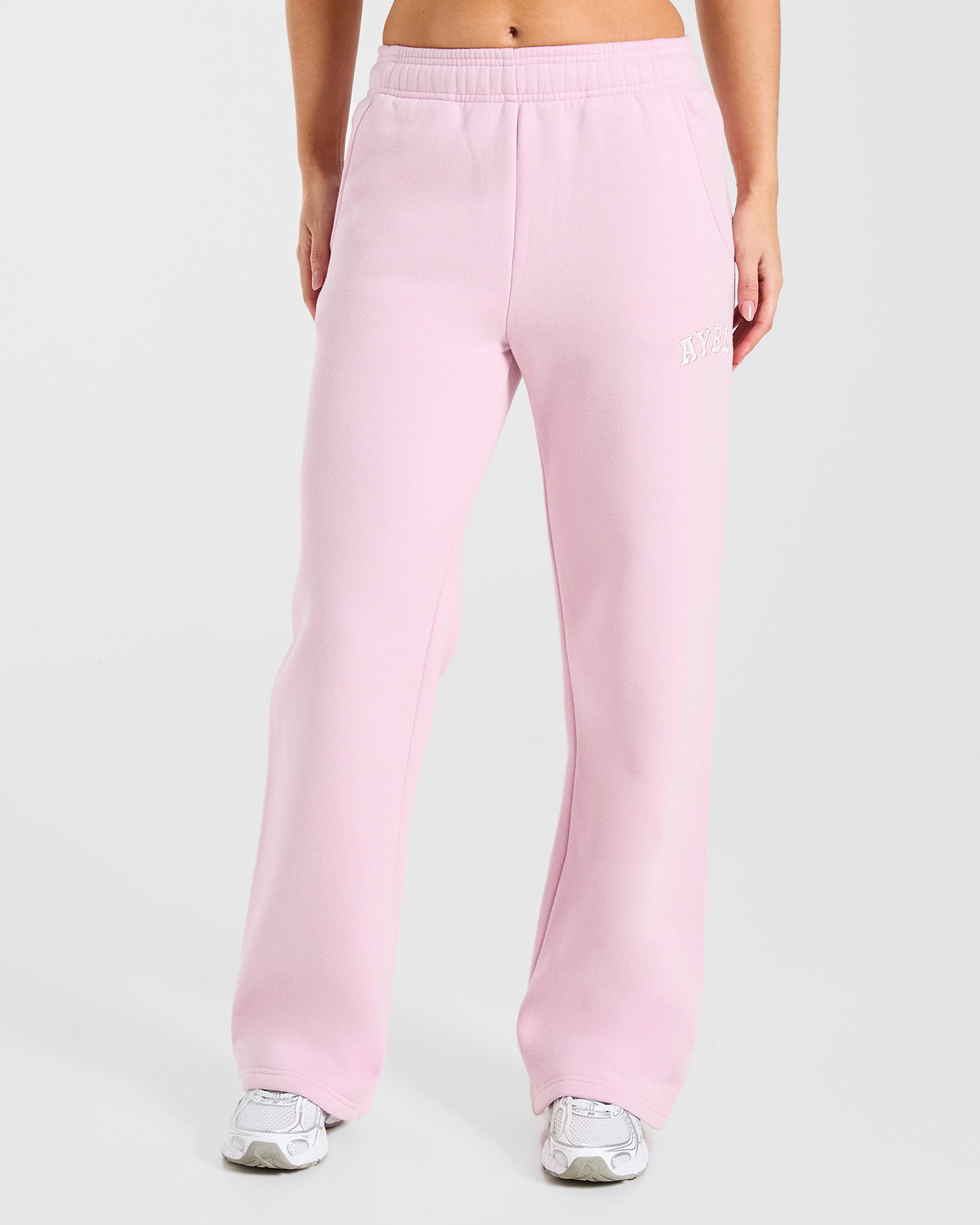 Varsity 2.0 Oversized Straight Leg Joggers - Iced Rosa