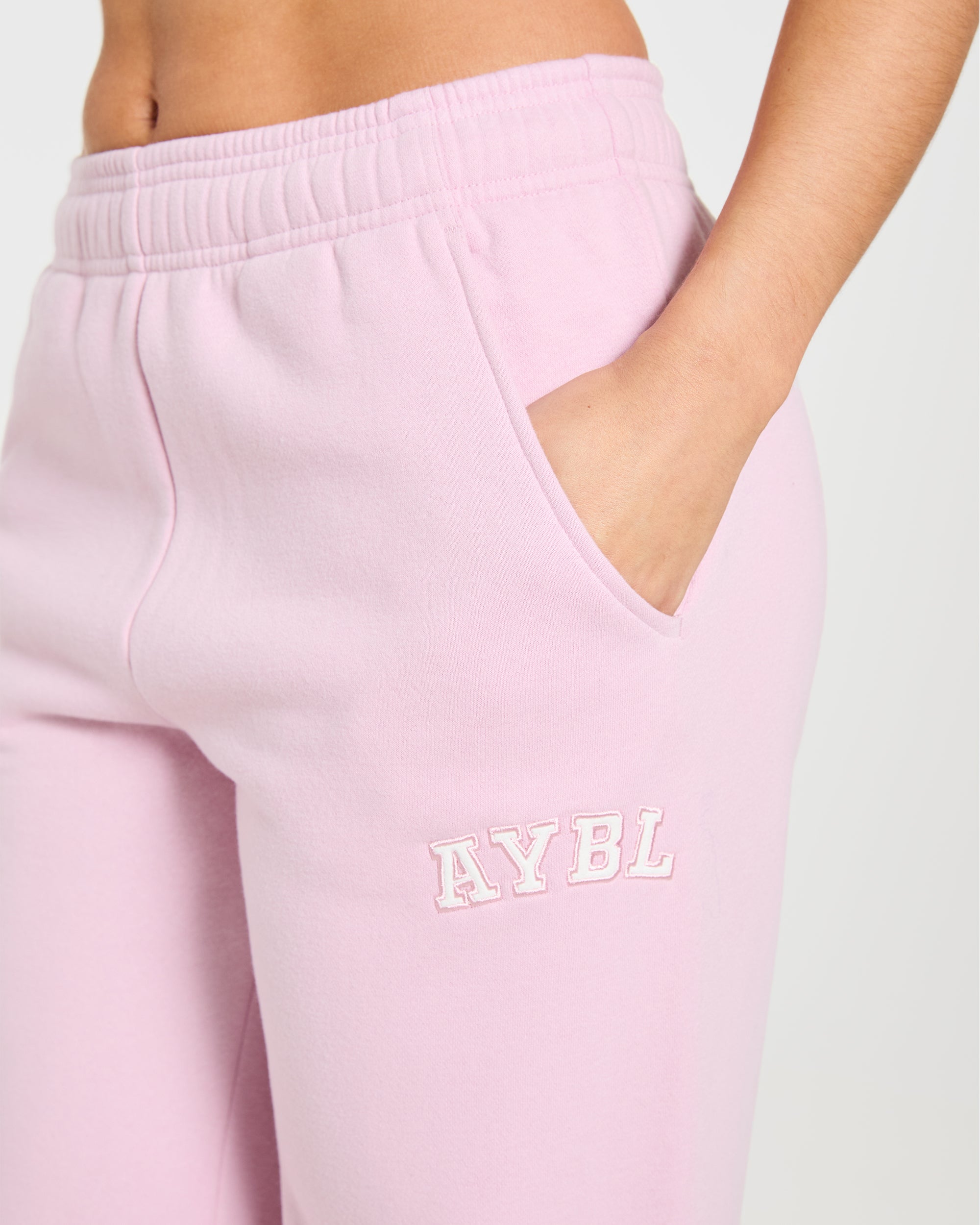 Varsity 2.0 Oversized Straight Leg Joggers - Iced Rosa