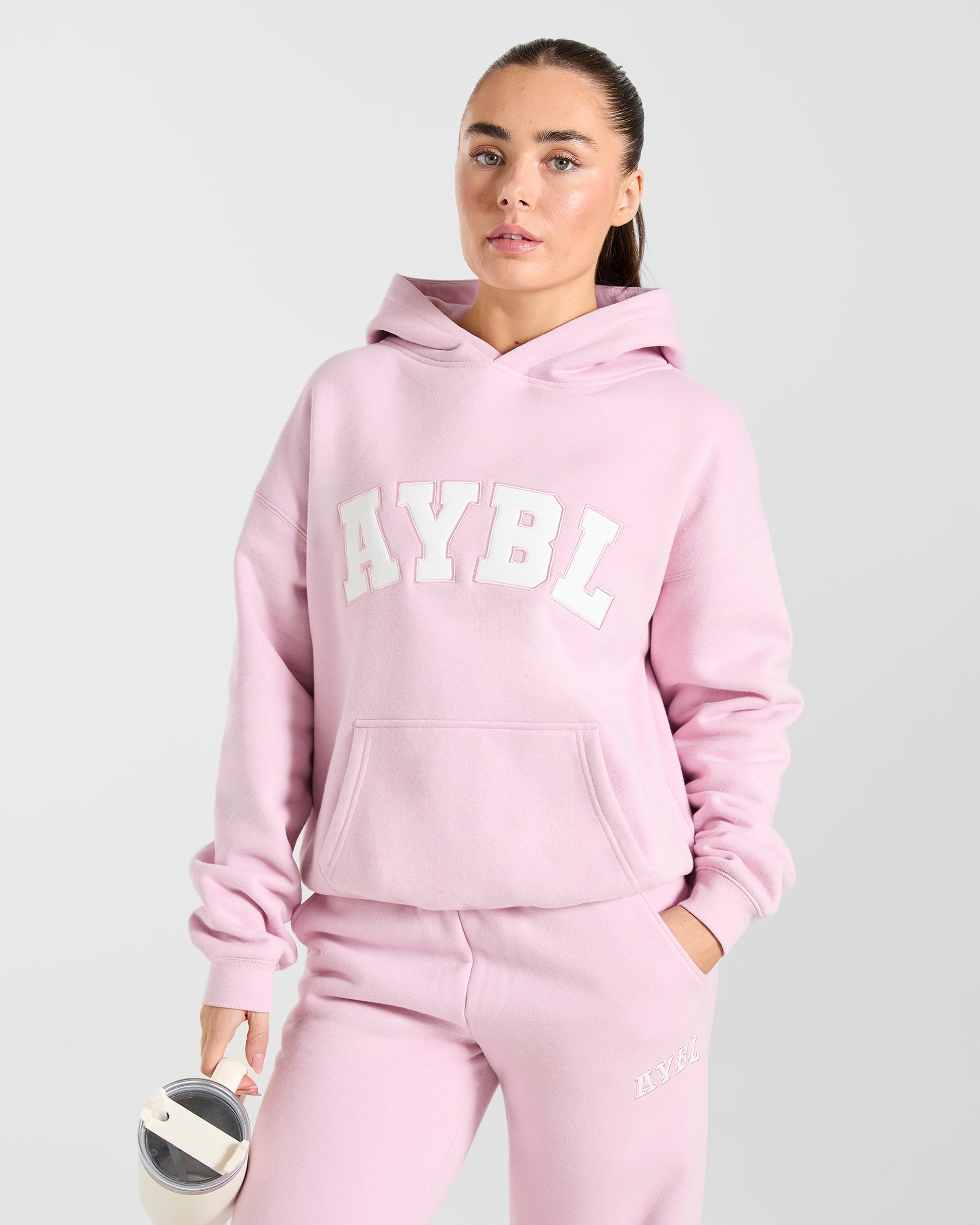 Varsity 2.0 Oversized Hoodie - Iced Rosa