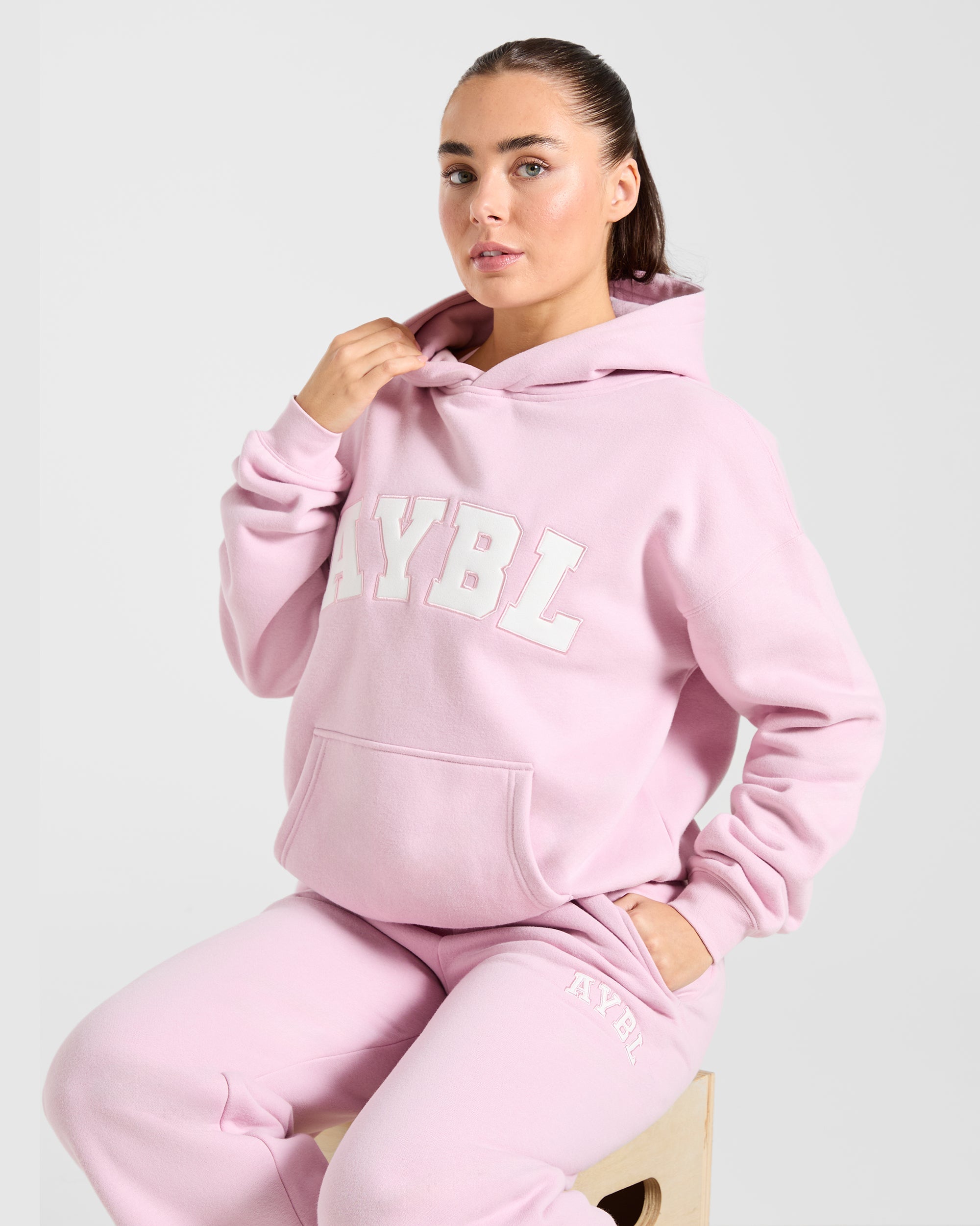 Varsity 2.0 Oversized Hoodie - Iced Rosa