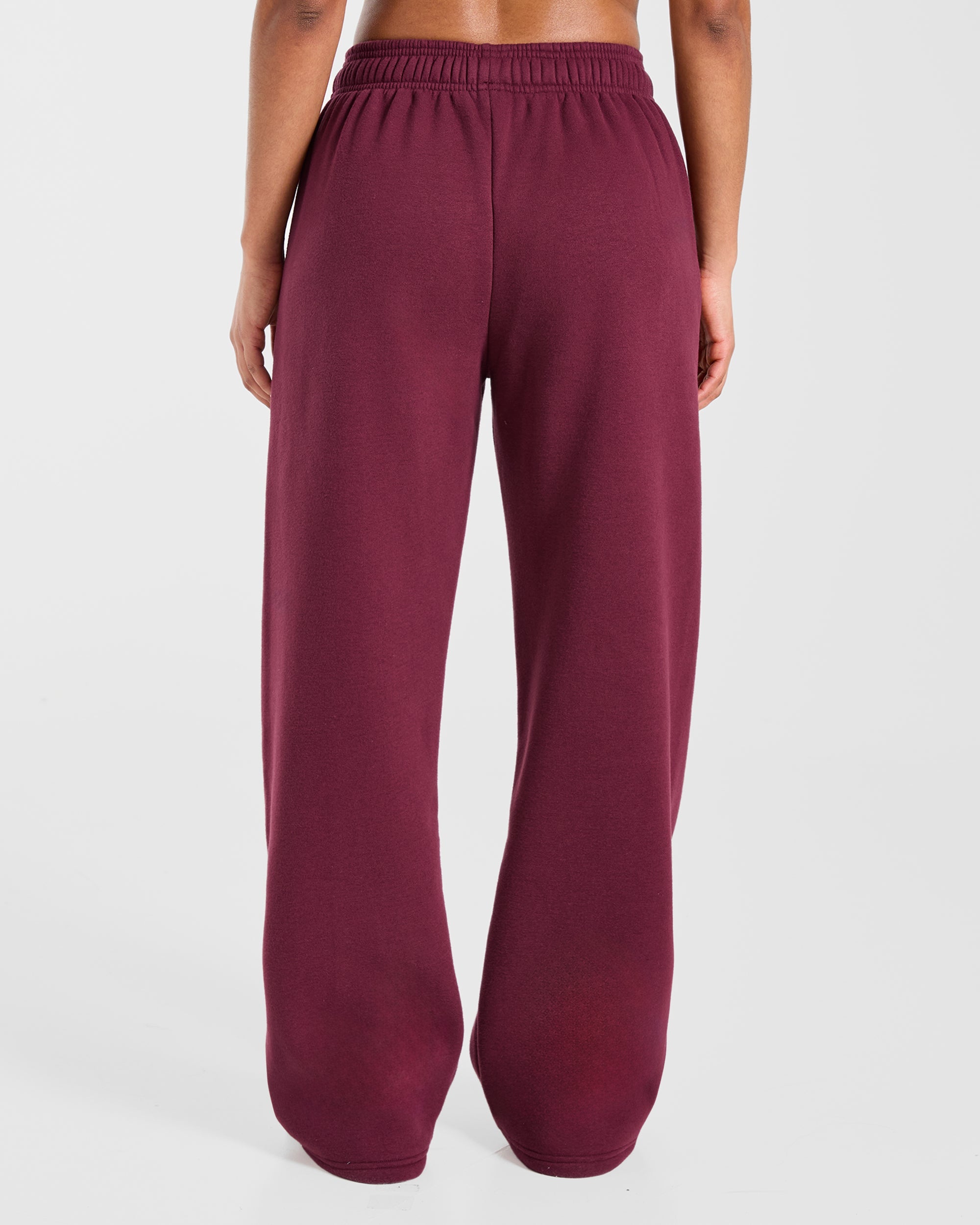 AYBL Club Oversized Straight Leg Joggers - Burgundy/Rosa