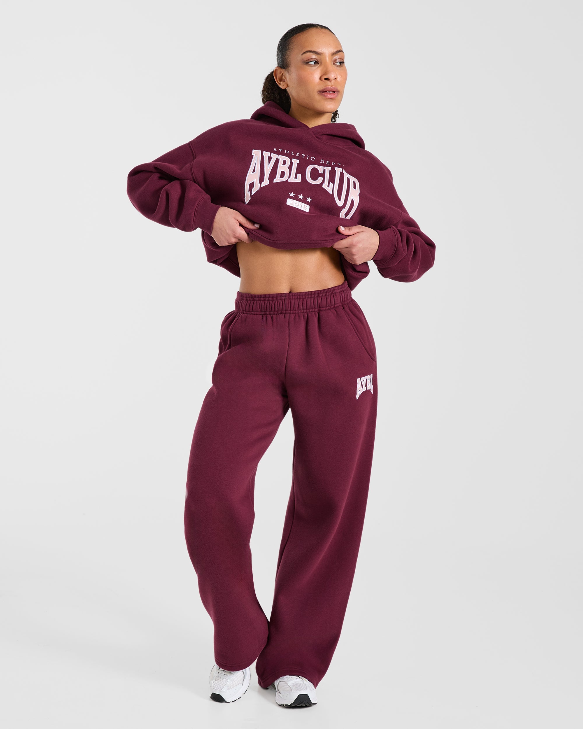 AYBL Club Oversized Hoodie - Burgundy/Rosa