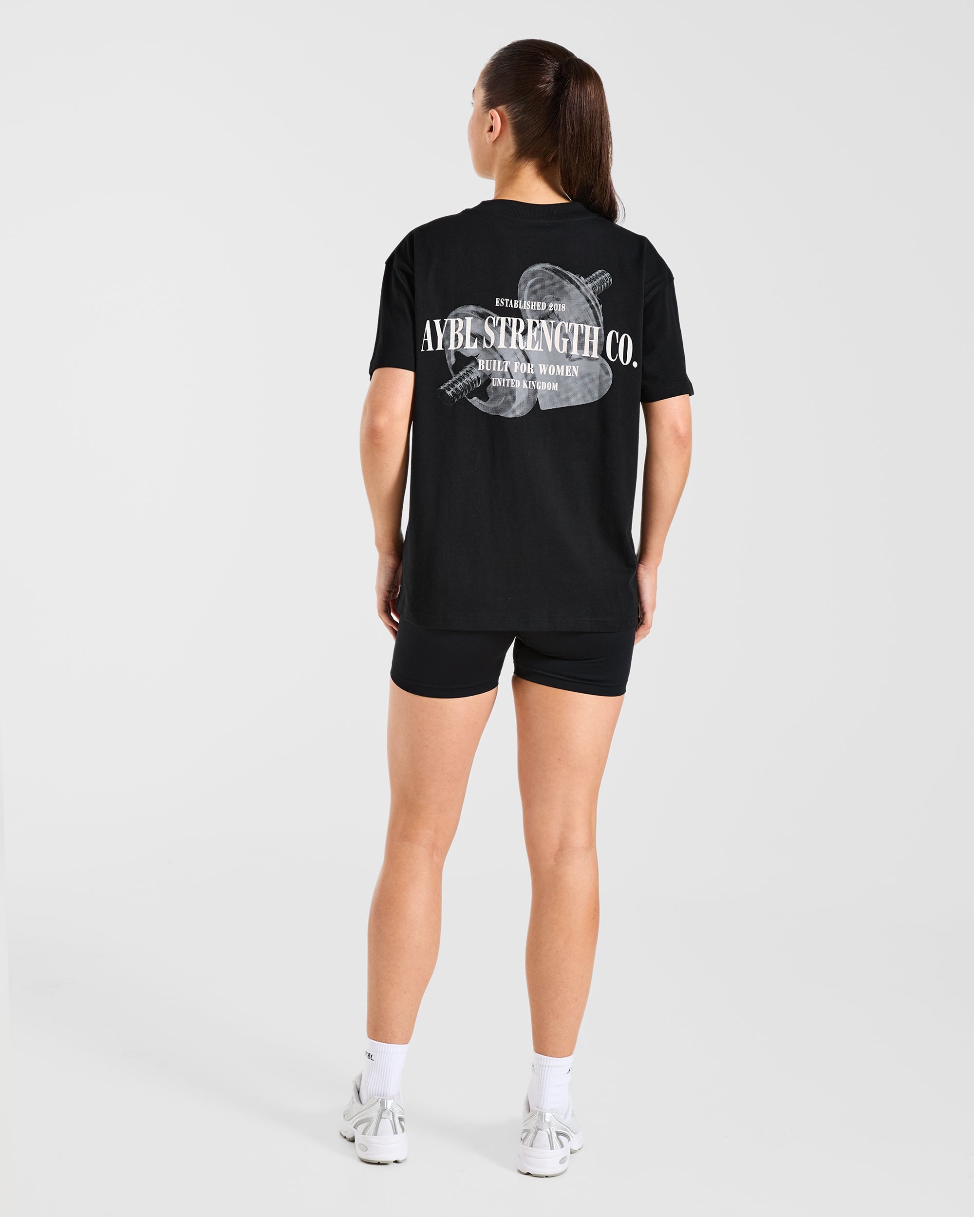 AYBL Strength Co Oversized T Shirt - Schwarz