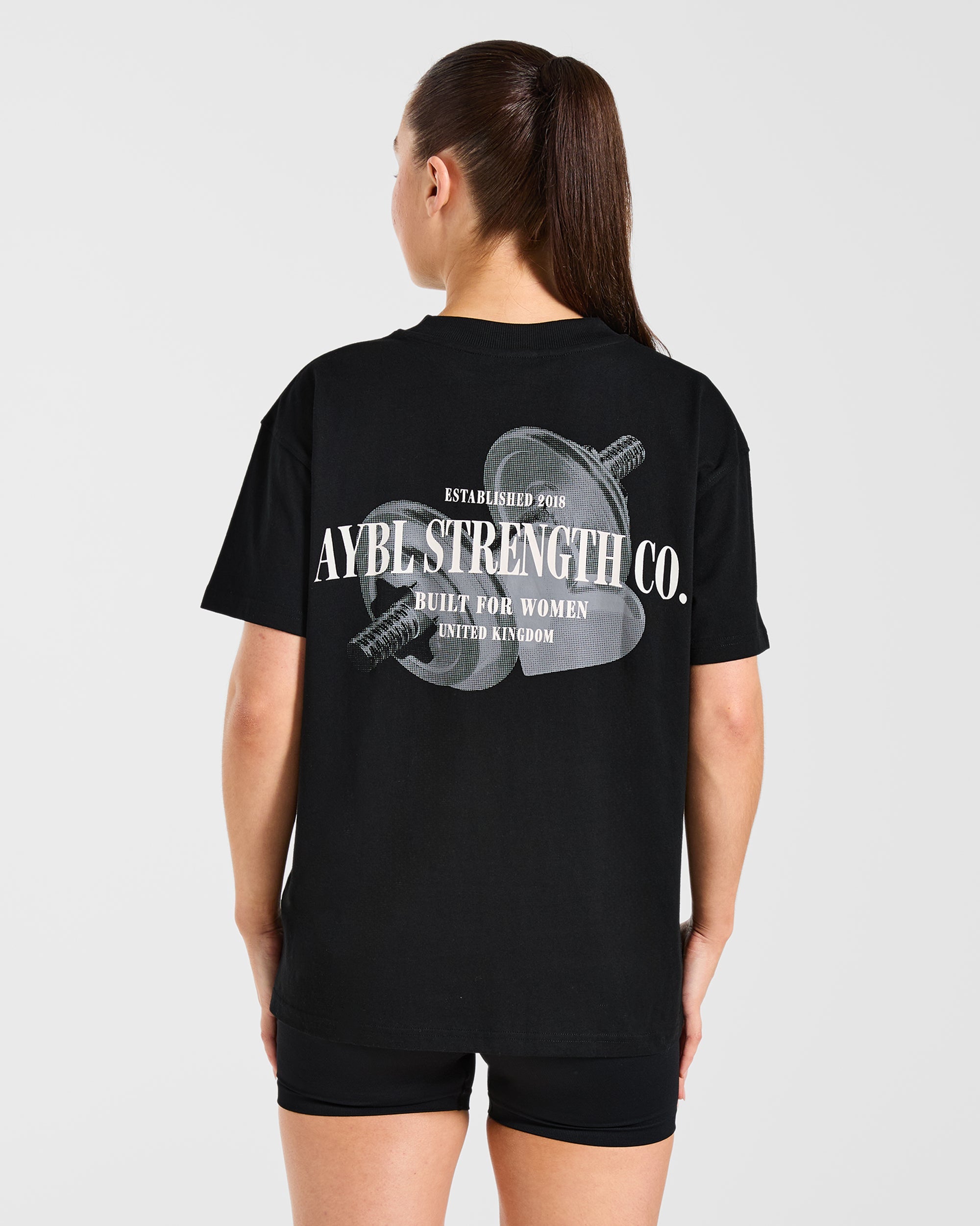 AYBL Strength Co Oversized T Shirt - Schwarz