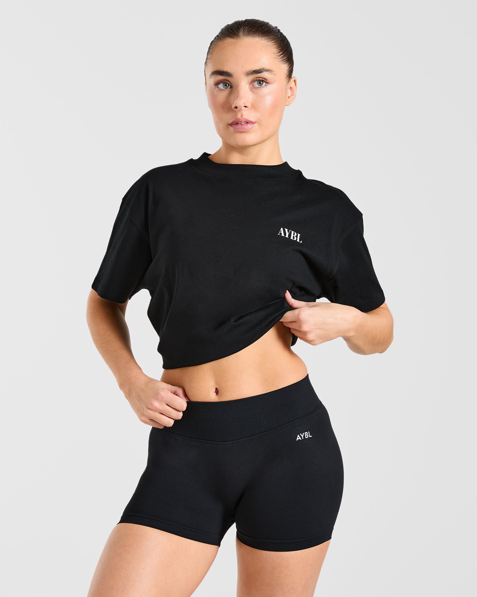 AYBL Strength Co Oversized T Shirt - Schwarz
