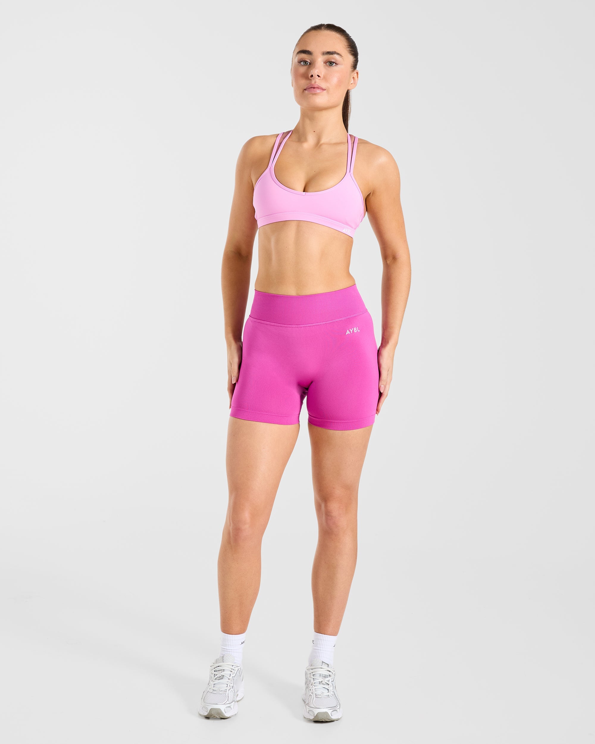 Essential Strappy Sports Bra - Sugar Rosa