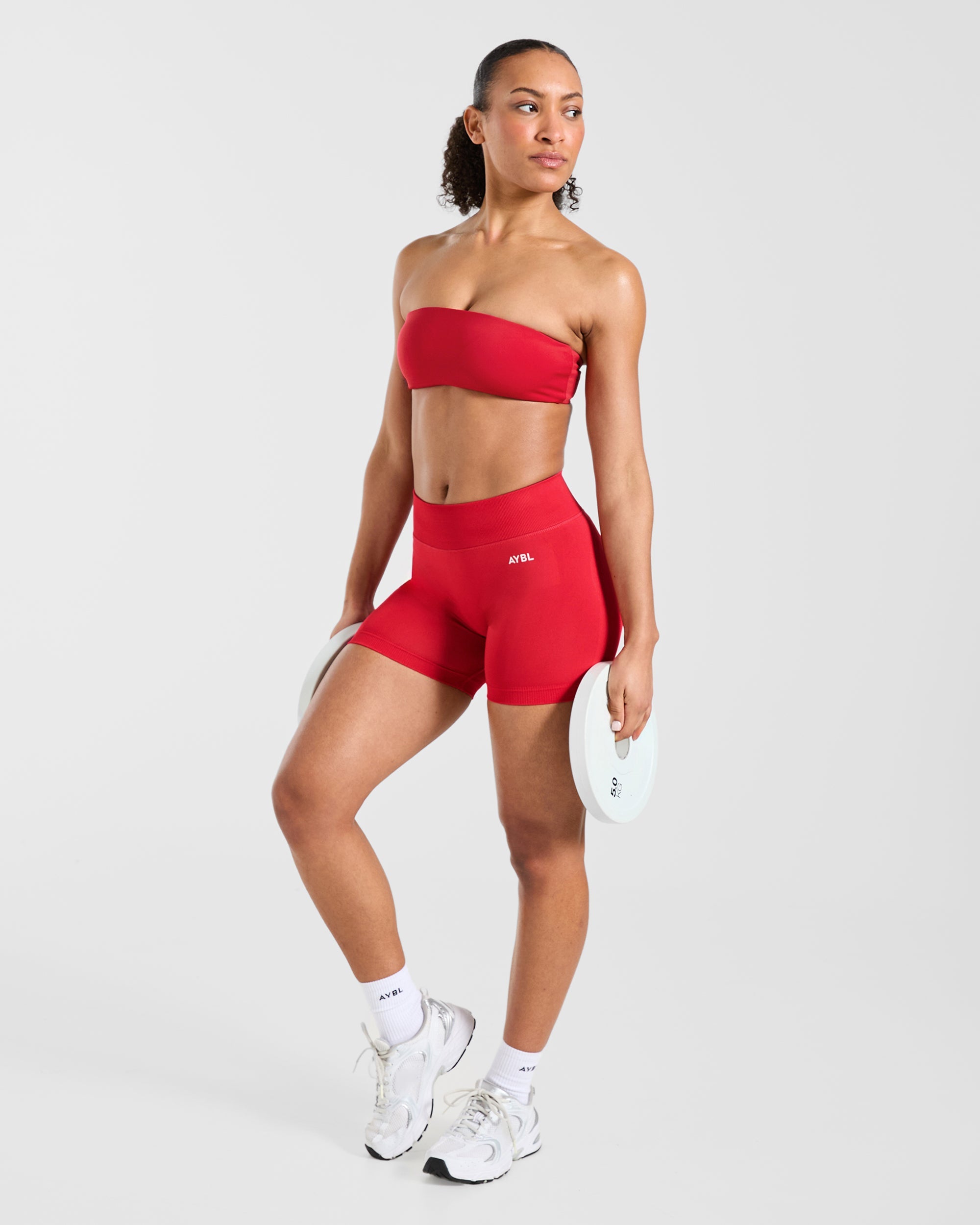 Essential Bandeau Sports Bra - Raspberry