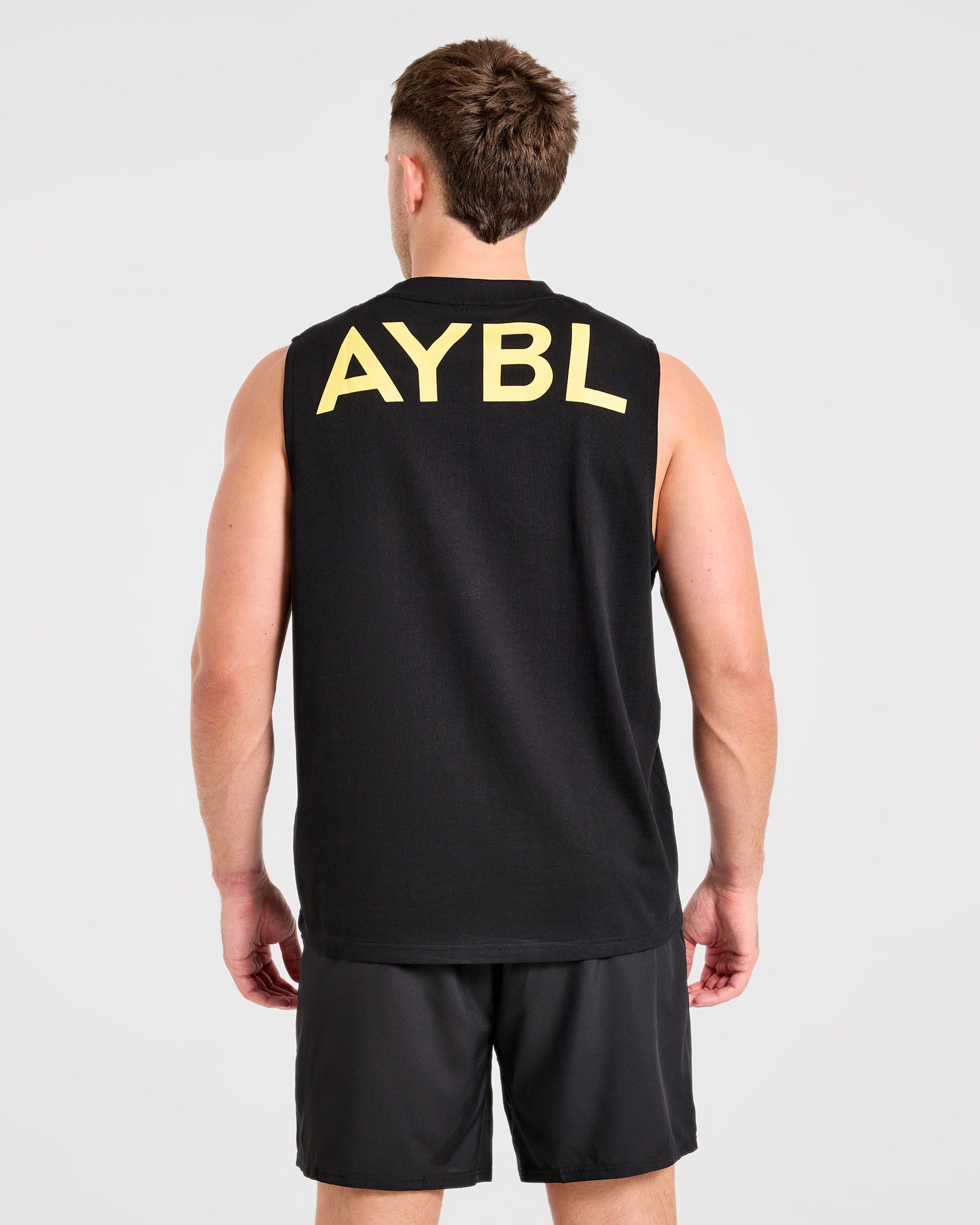 Essential Oversized Graphic Tank - Schwarz/Gelb
