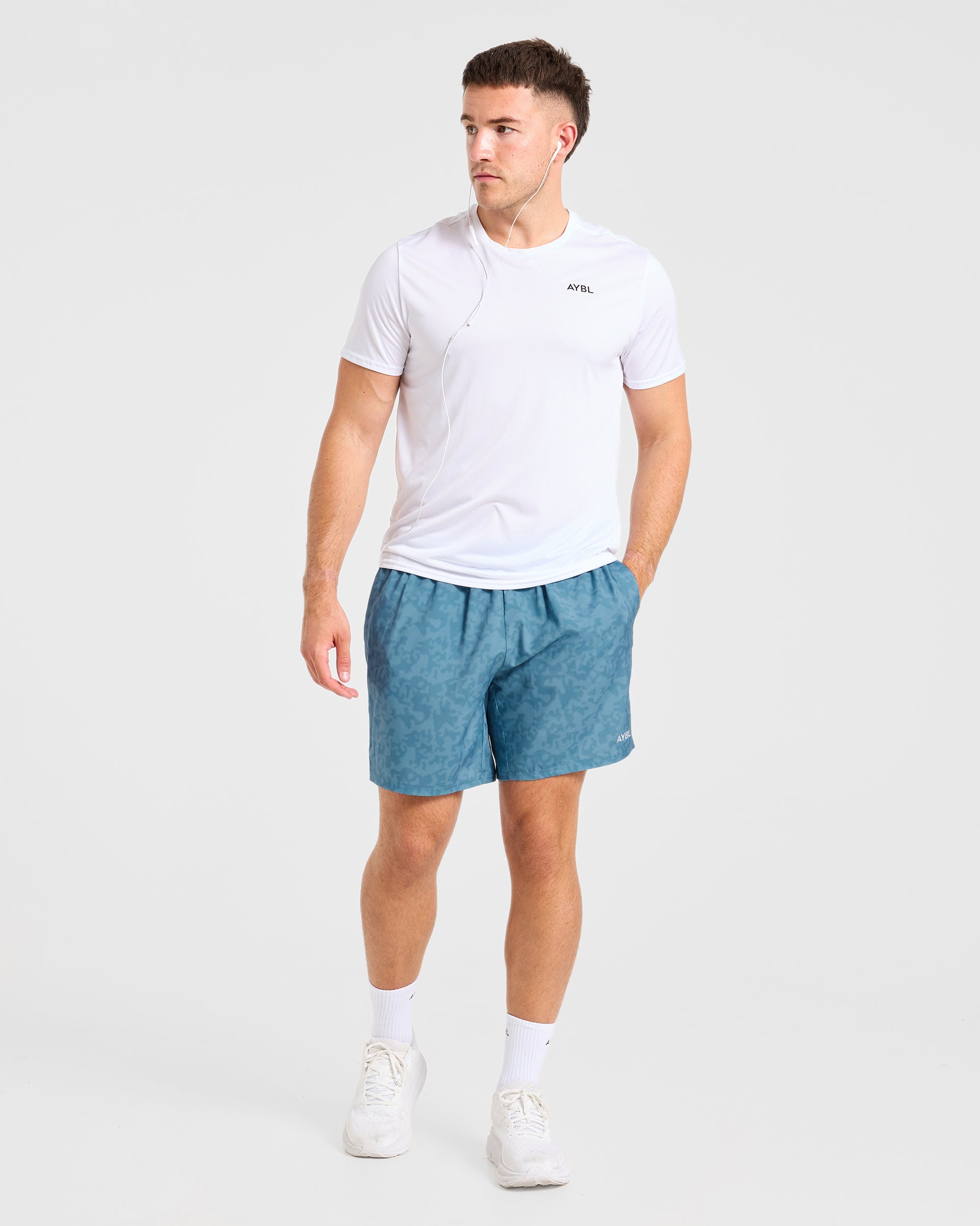 Core 7" Shorts - Blau Camo