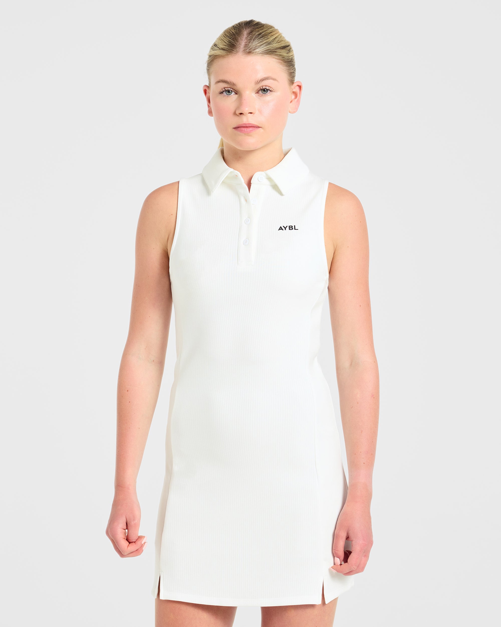 Signature Collar Dress - Weiß