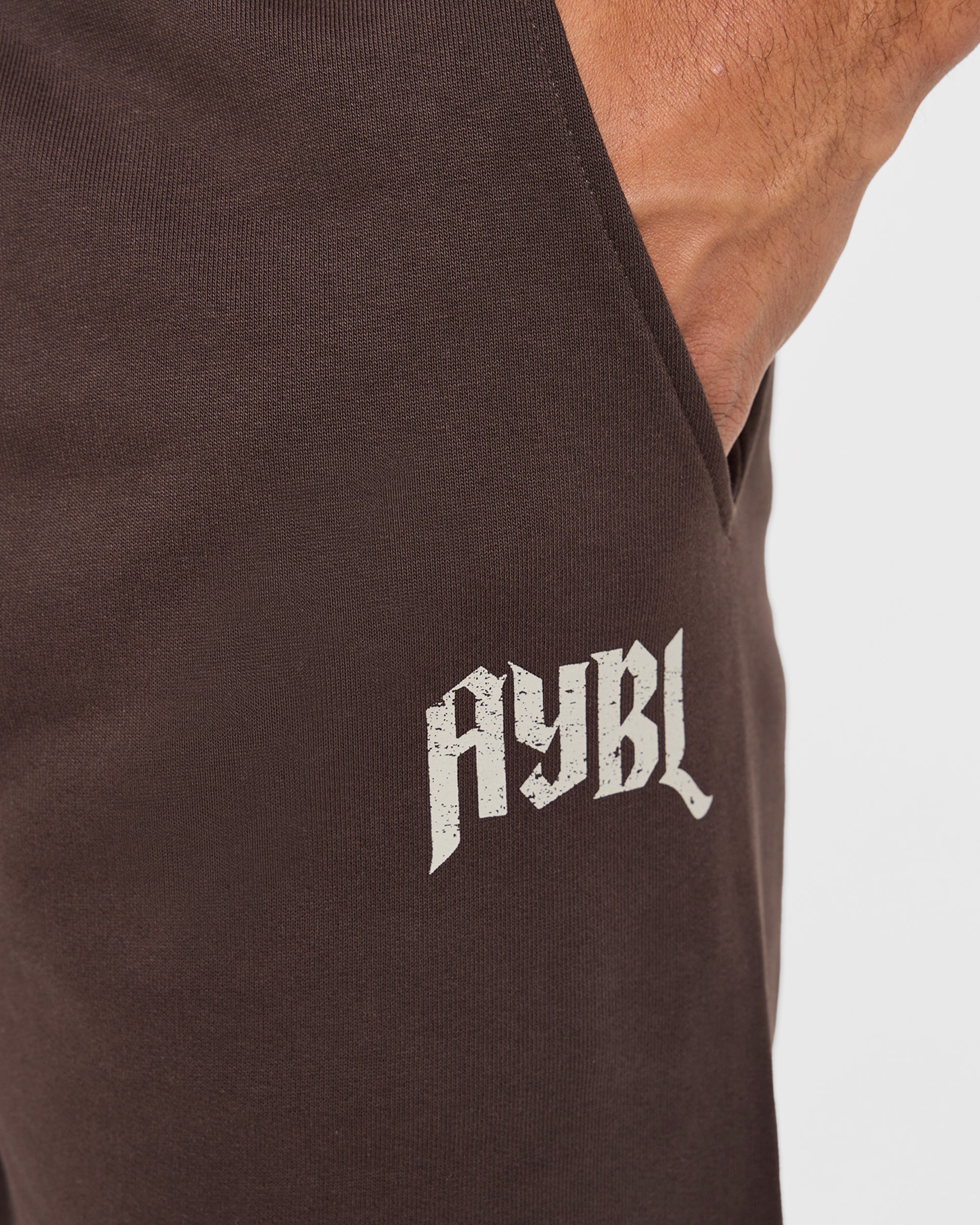 Heavy Lifting Gothic Oversized Joggers - Braun/Cream