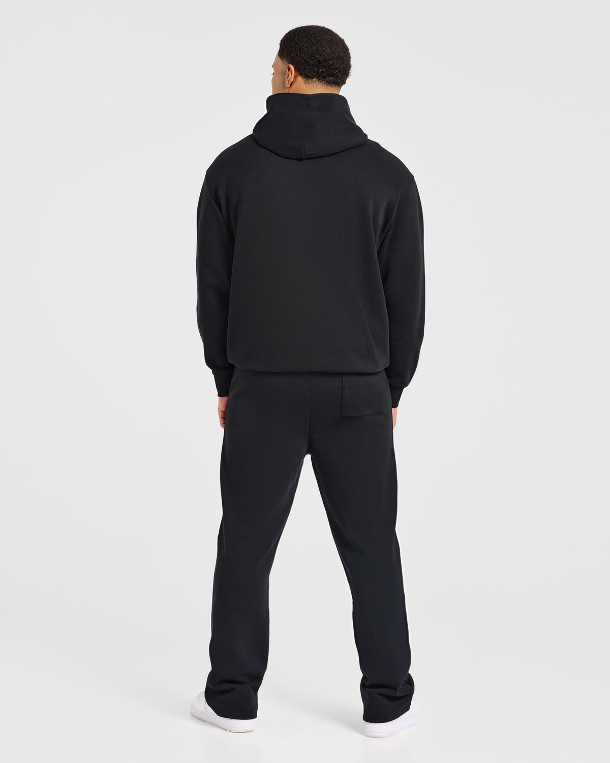 Effortless Oversized Straight Leg Joggers - Schwarz