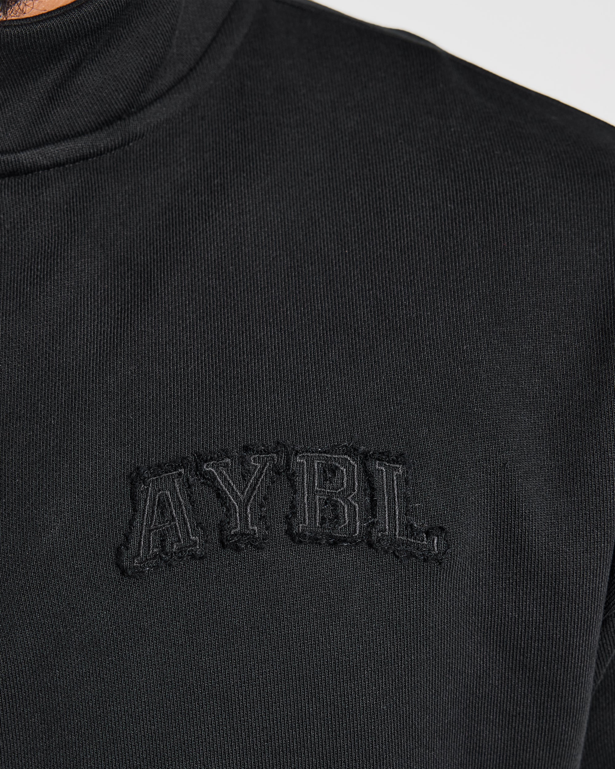 Effortless Oversized 1/4 Zip Pullover - Schwarz