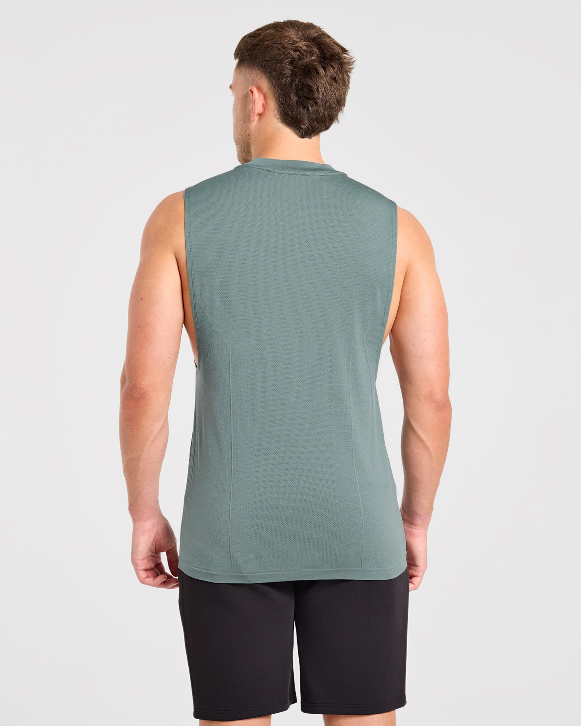 Reinforce Performance Seamless Tank - Muted Teal