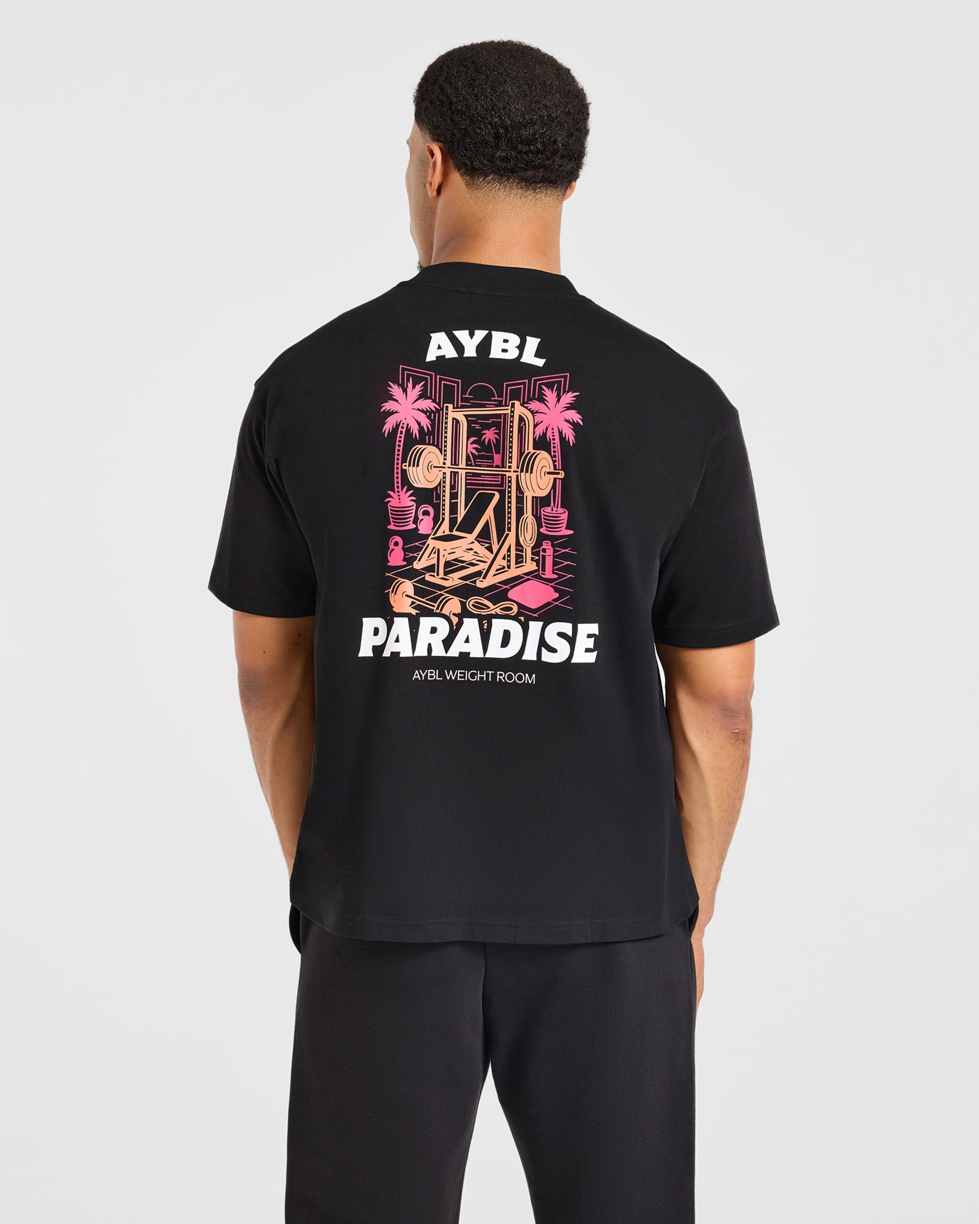 Iron Paradise Oversized T Shirt - Schwarz