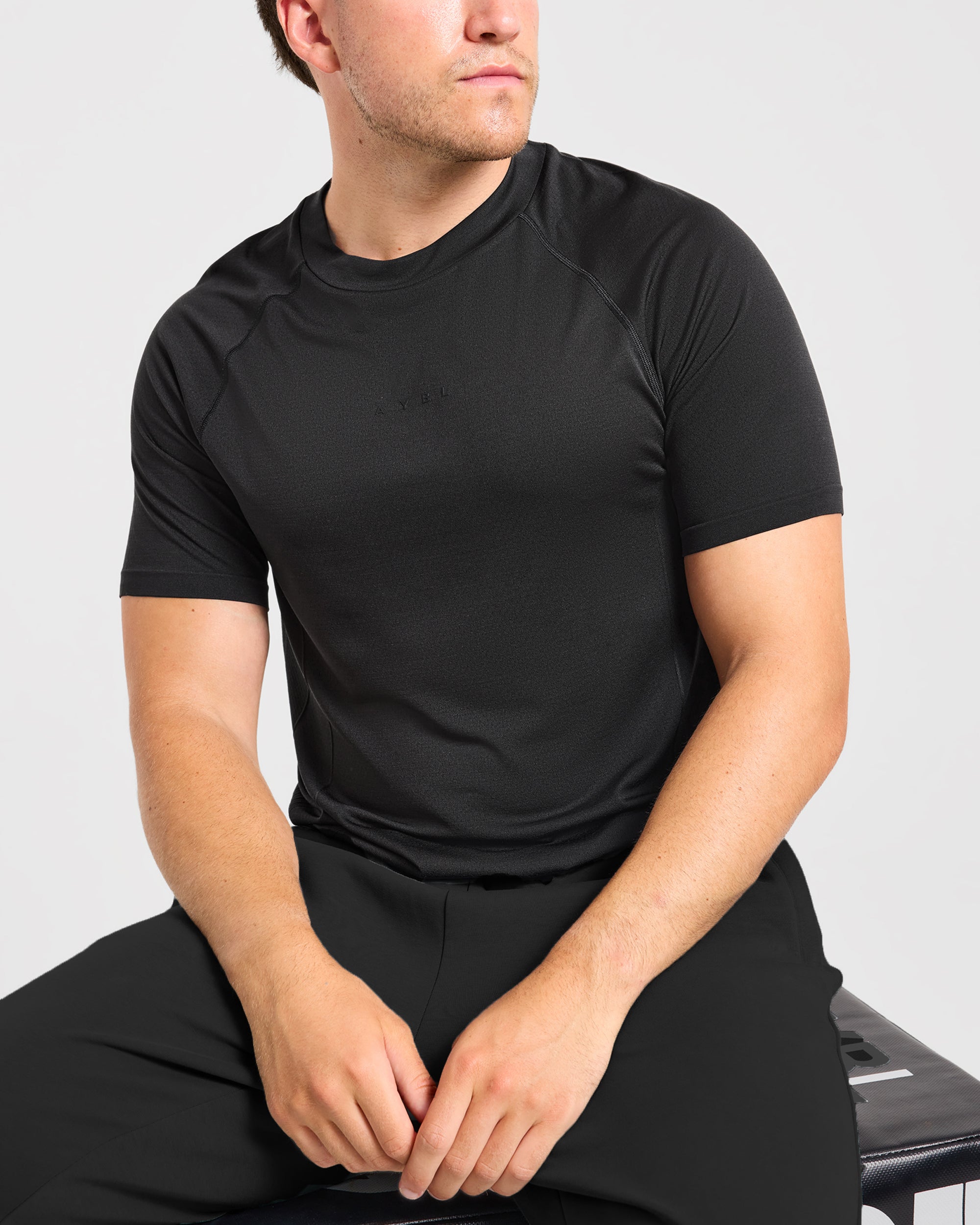Reinforce Performance Seamless T Shirt - Schwarz