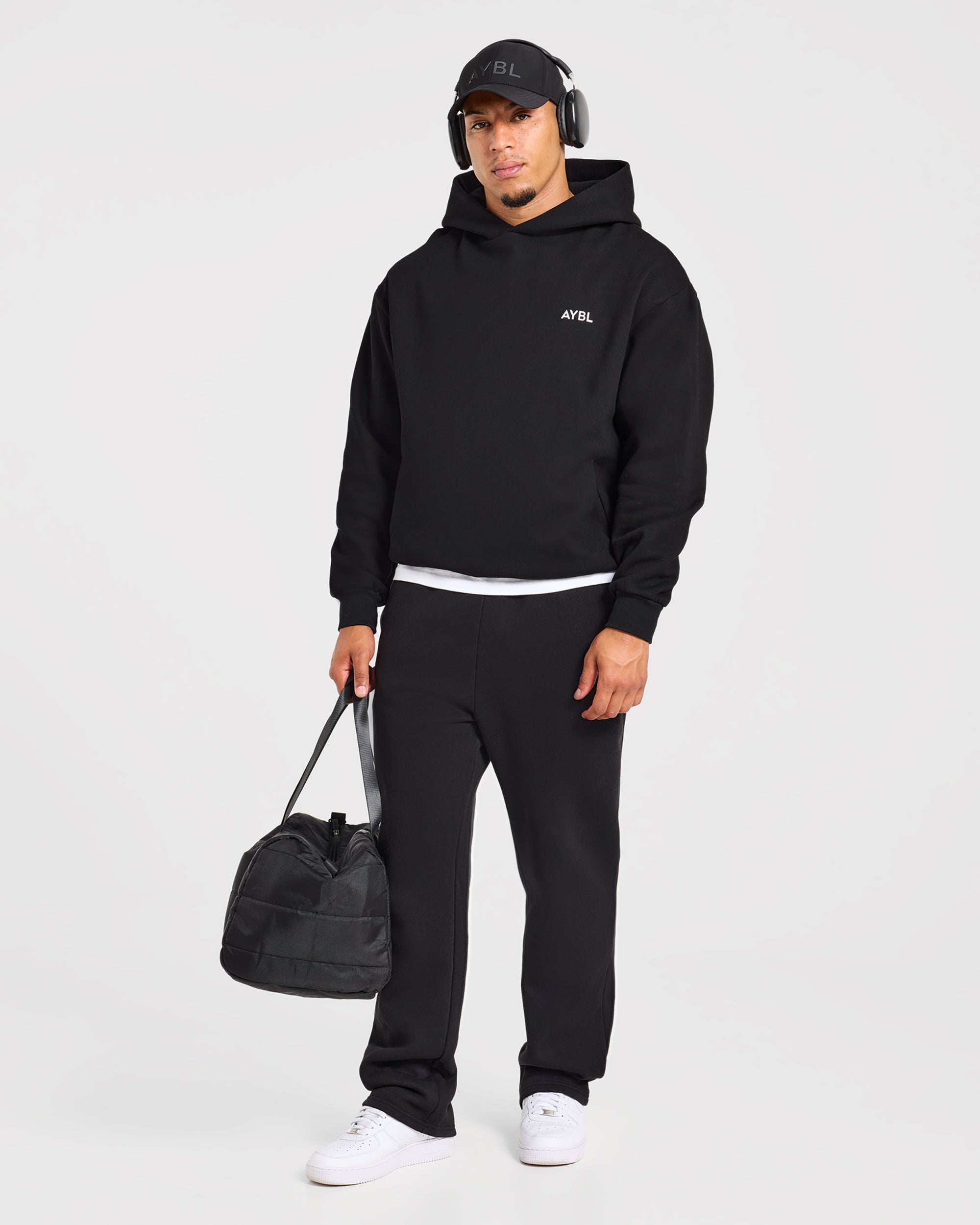 Essential Oversized Hoodie - Schwarz