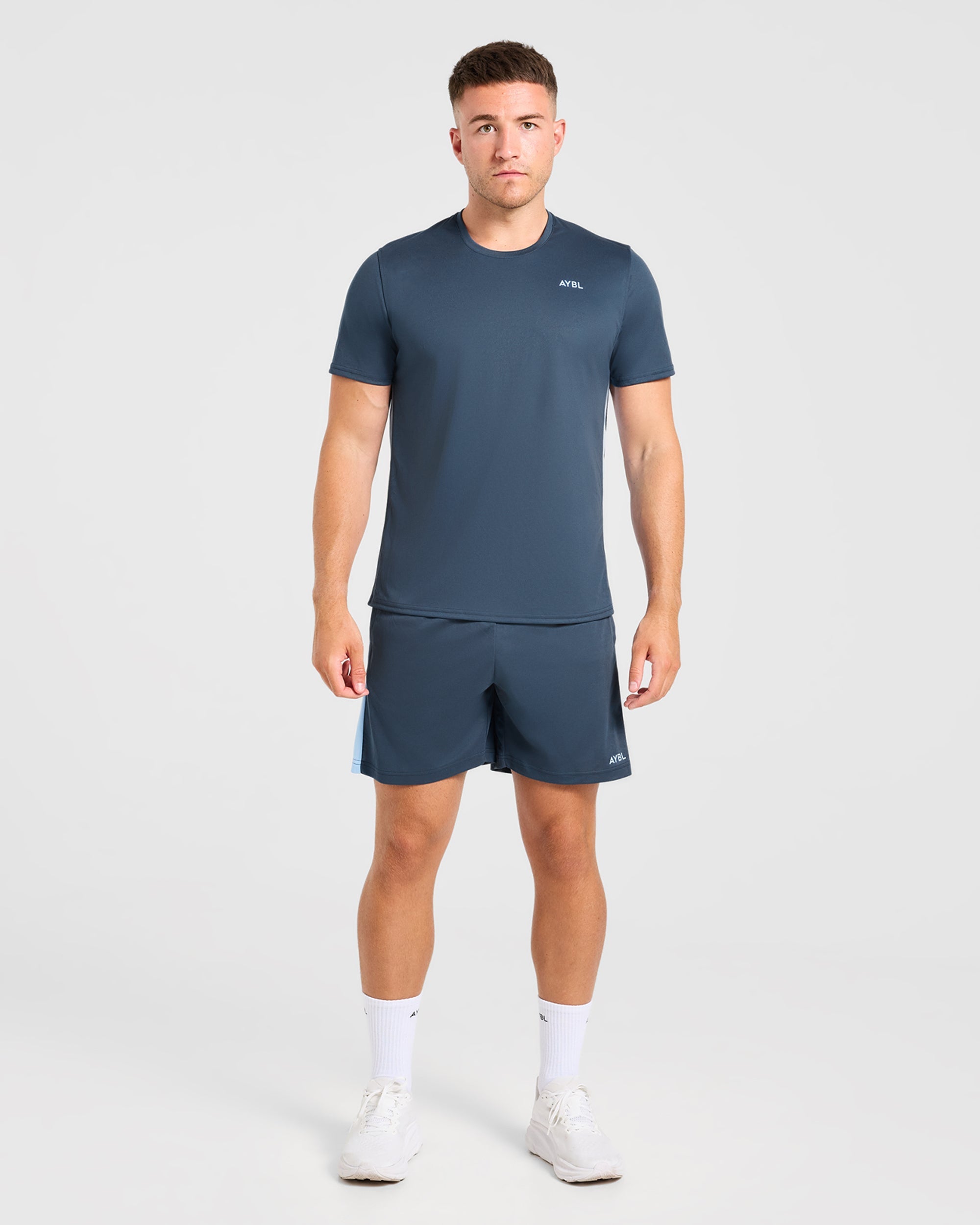 Active Shorts - Muted Navy/Light Blau