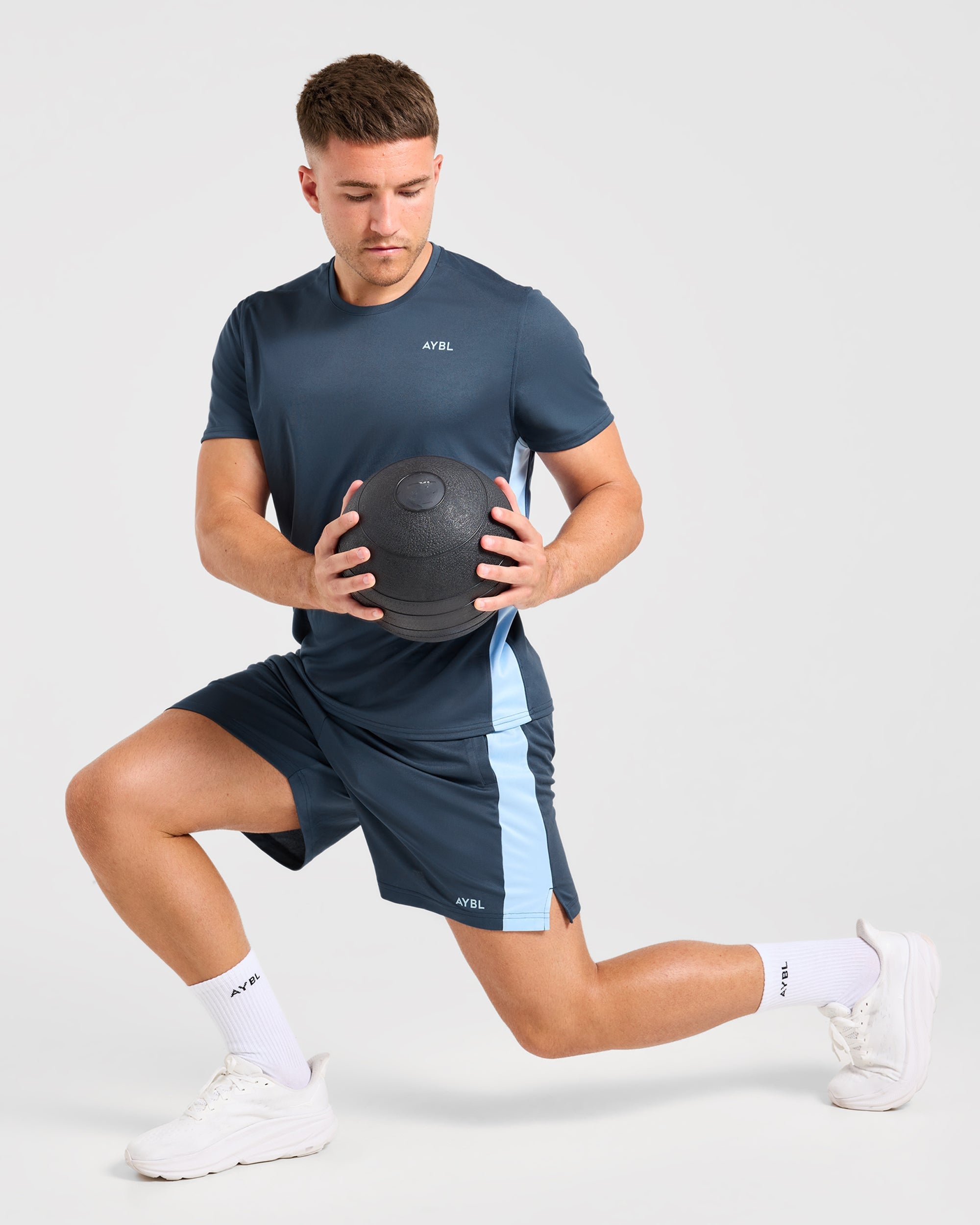 Active Shorts - Muted Navy/Light Blau