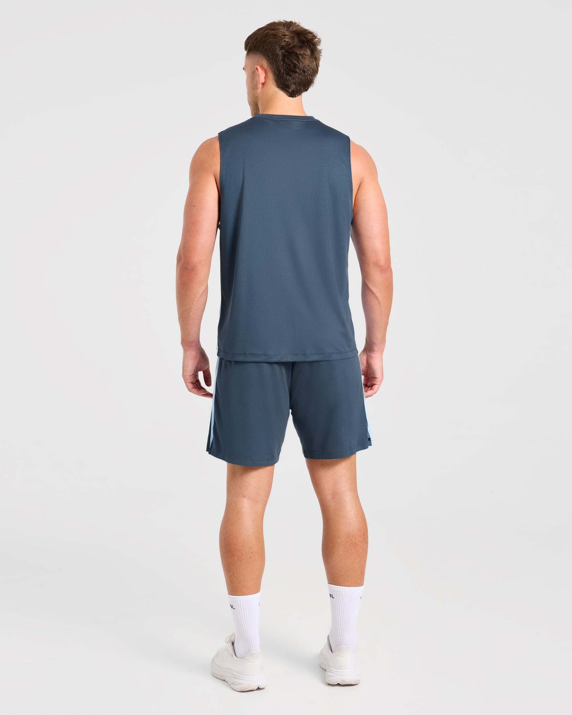 Active Vest - Muted Navy/Light Blau