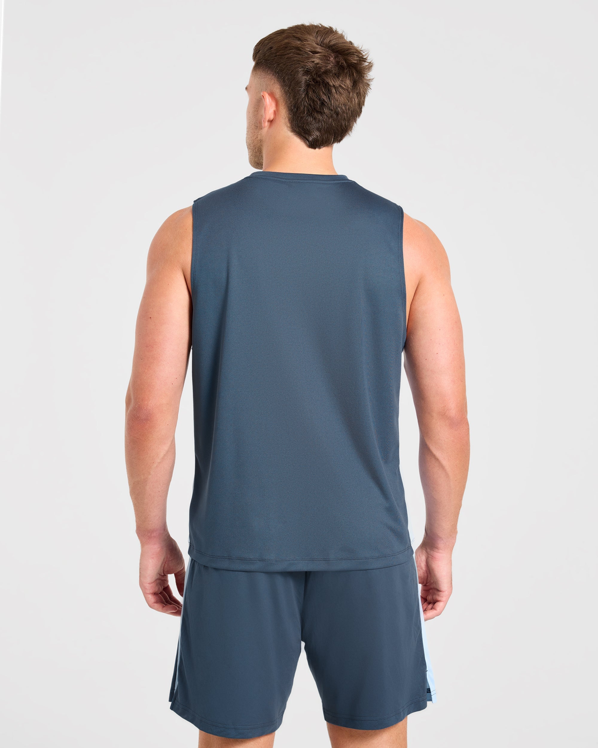 Active Vest - Muted Navy/Light Blau