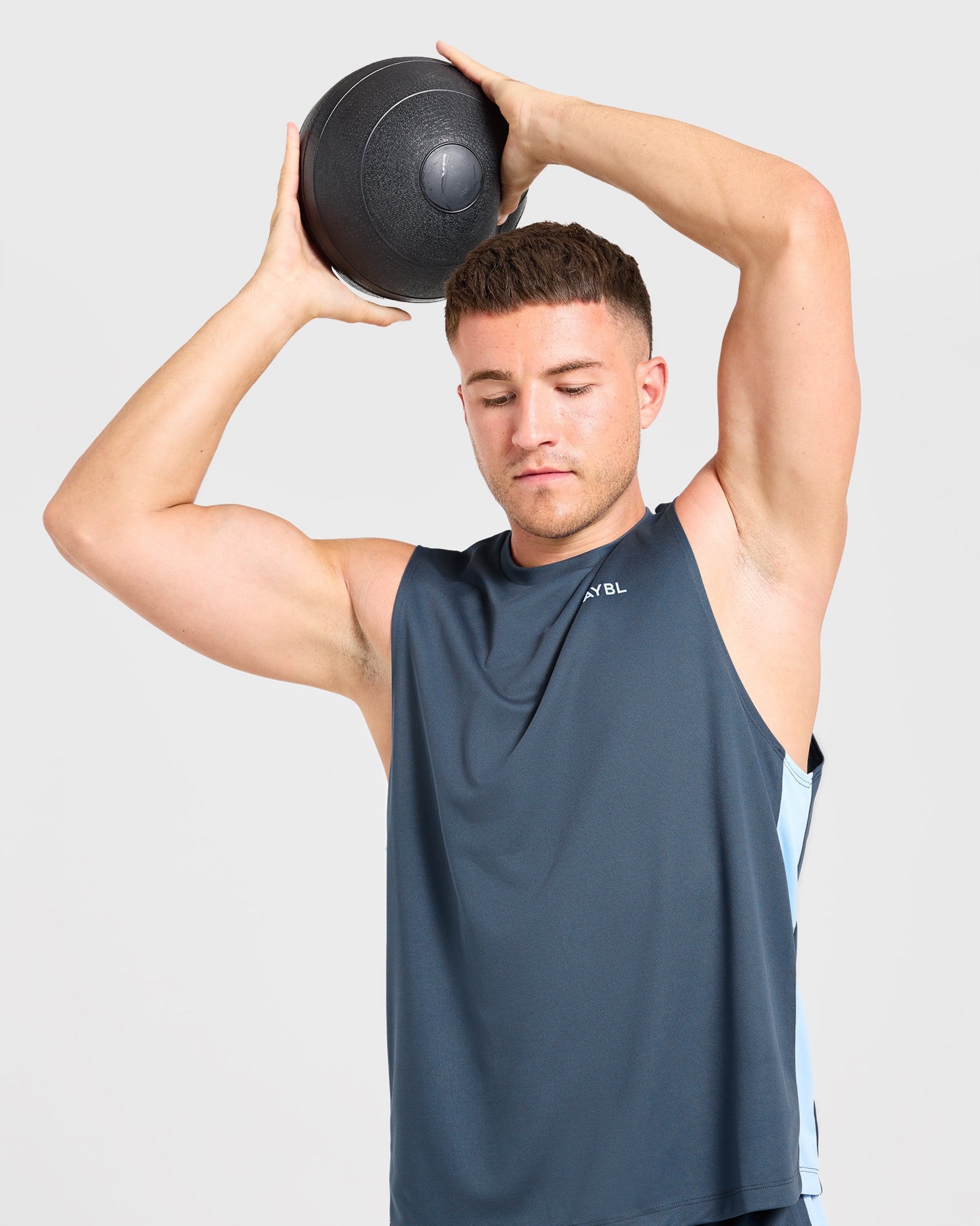 Active Vest - Muted Navy/Light Blau