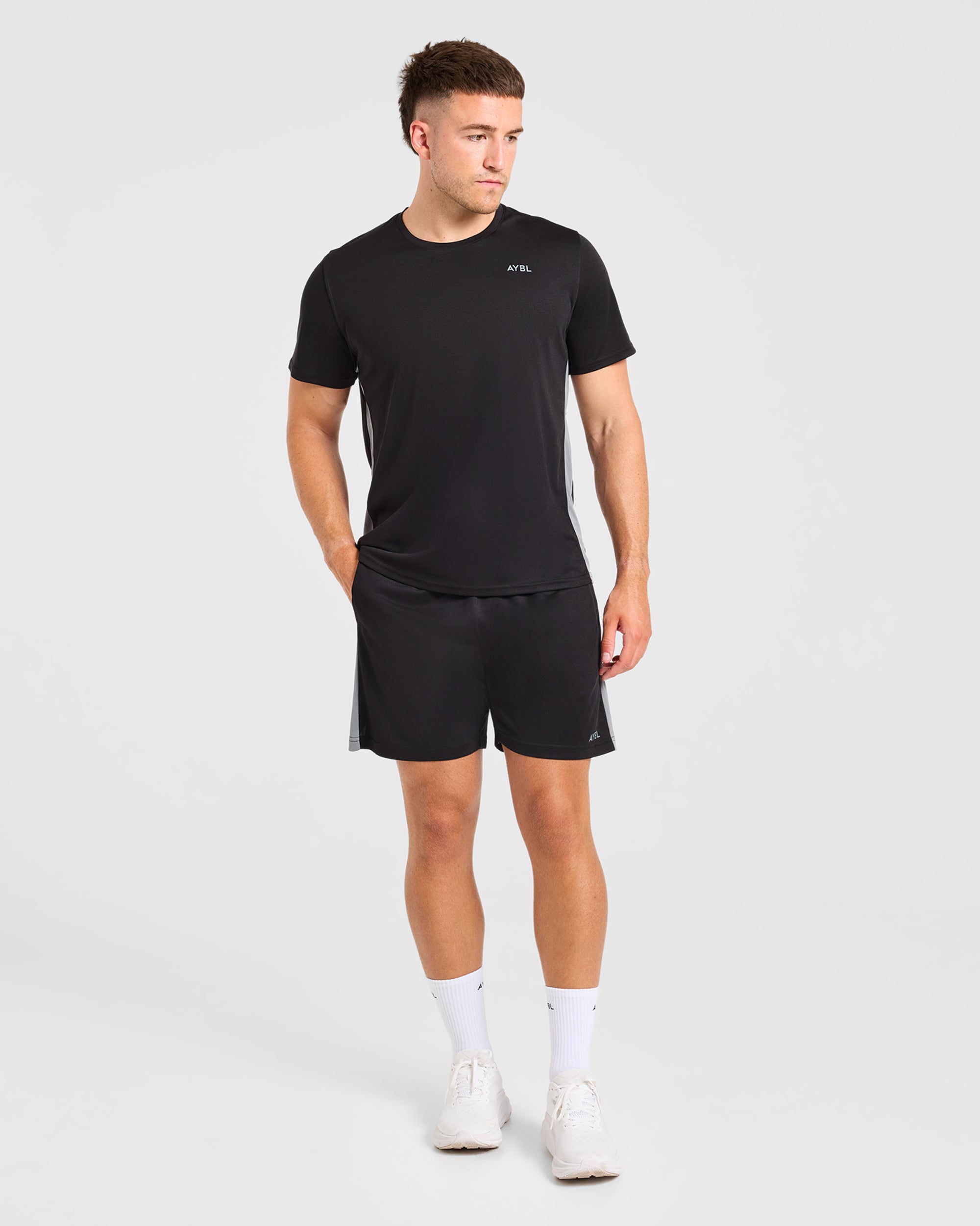 Active T Shirt - Schwarz/Charcoal