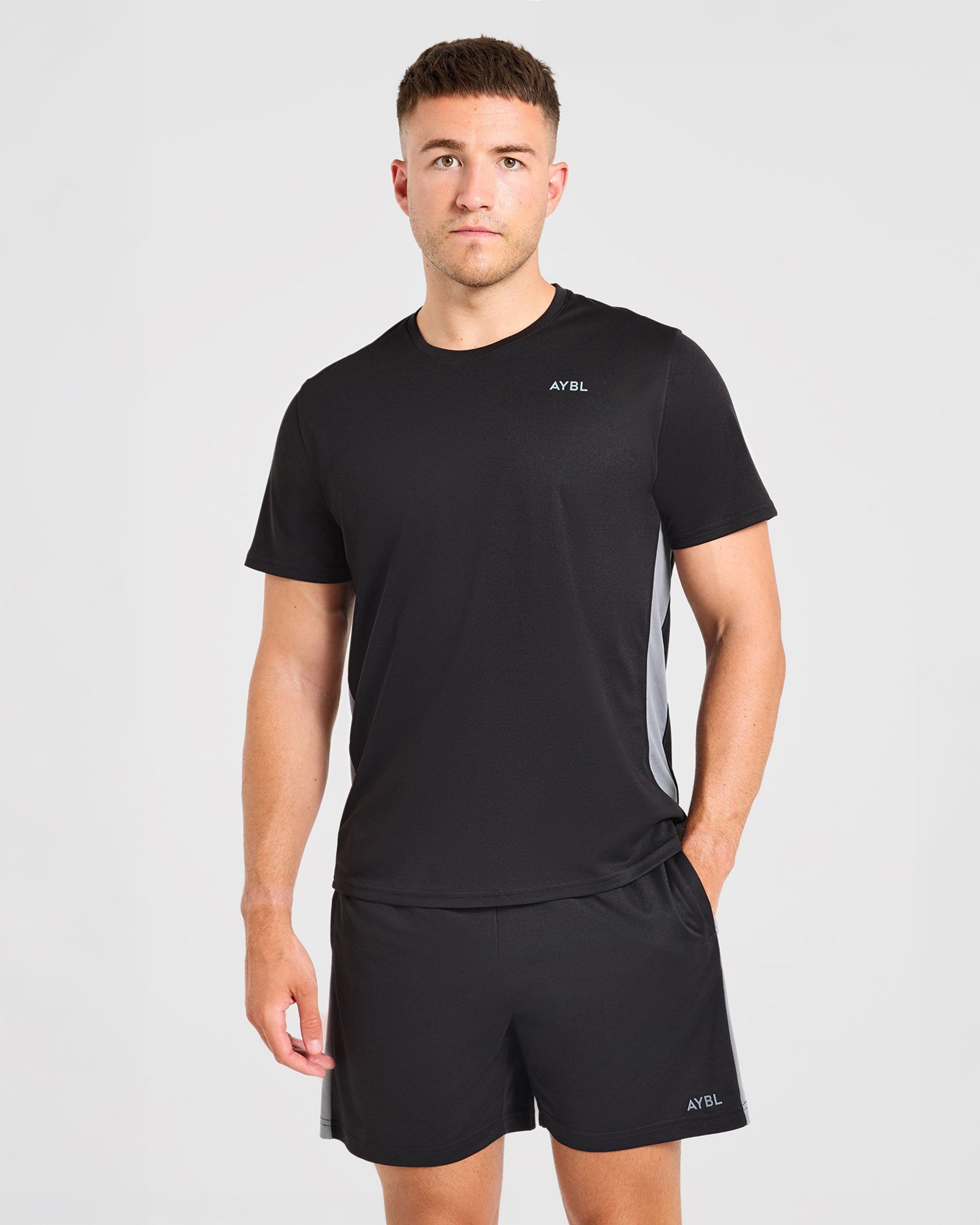 Active T Shirt - Schwarz/Charcoal