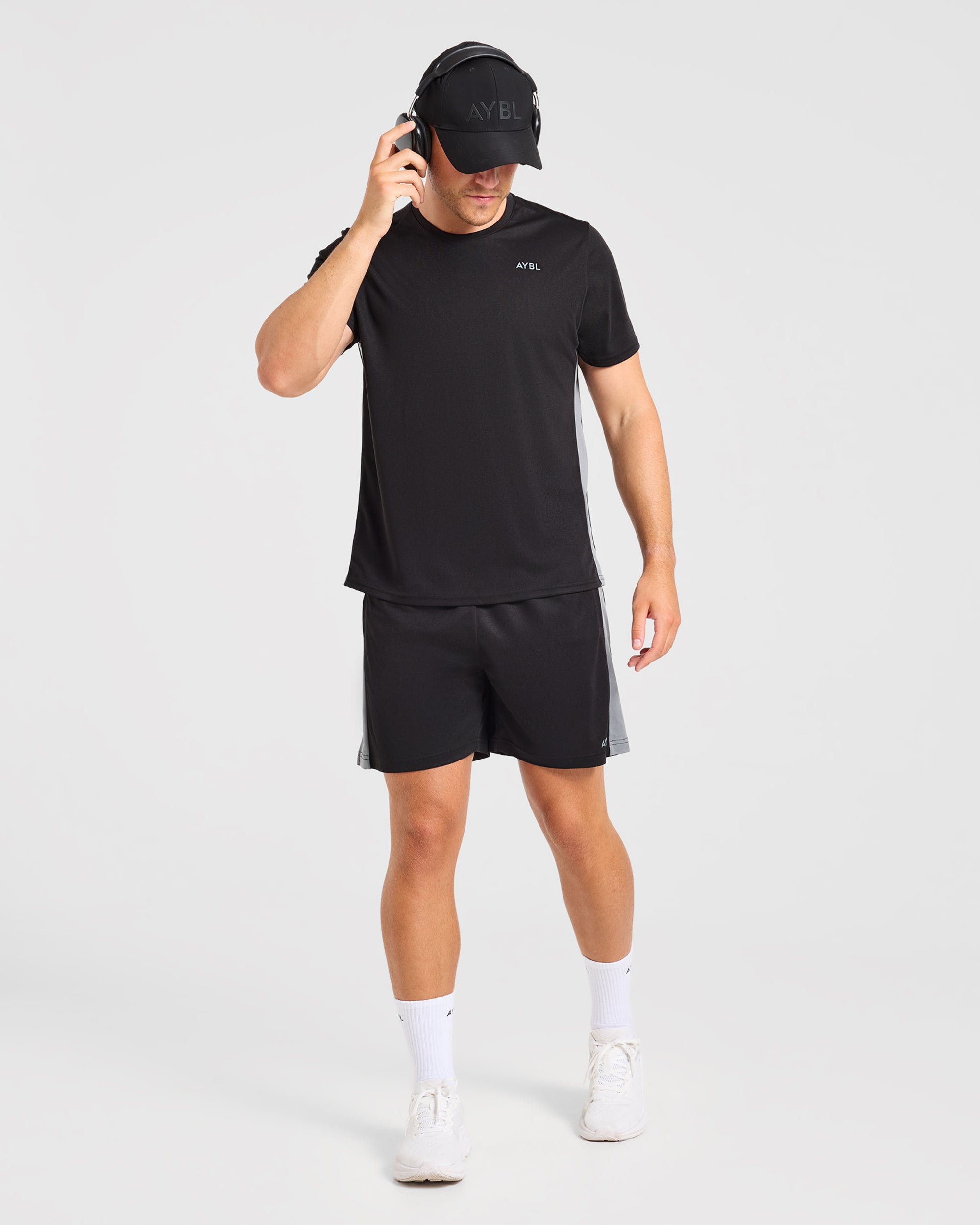 Active T Shirt - Schwarz/Charcoal