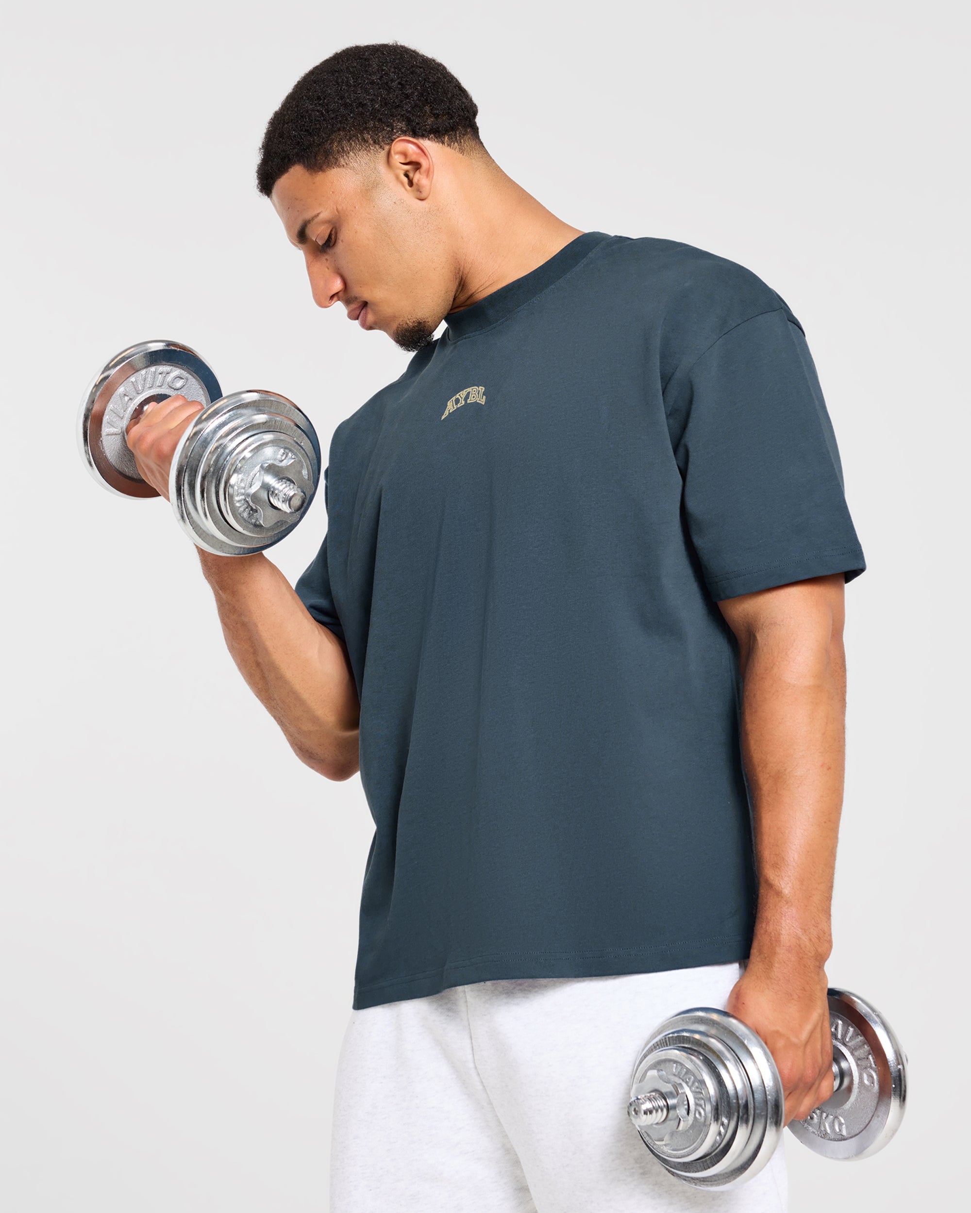 Relentless Eagle Oversized T Shirt - Petrol Blau