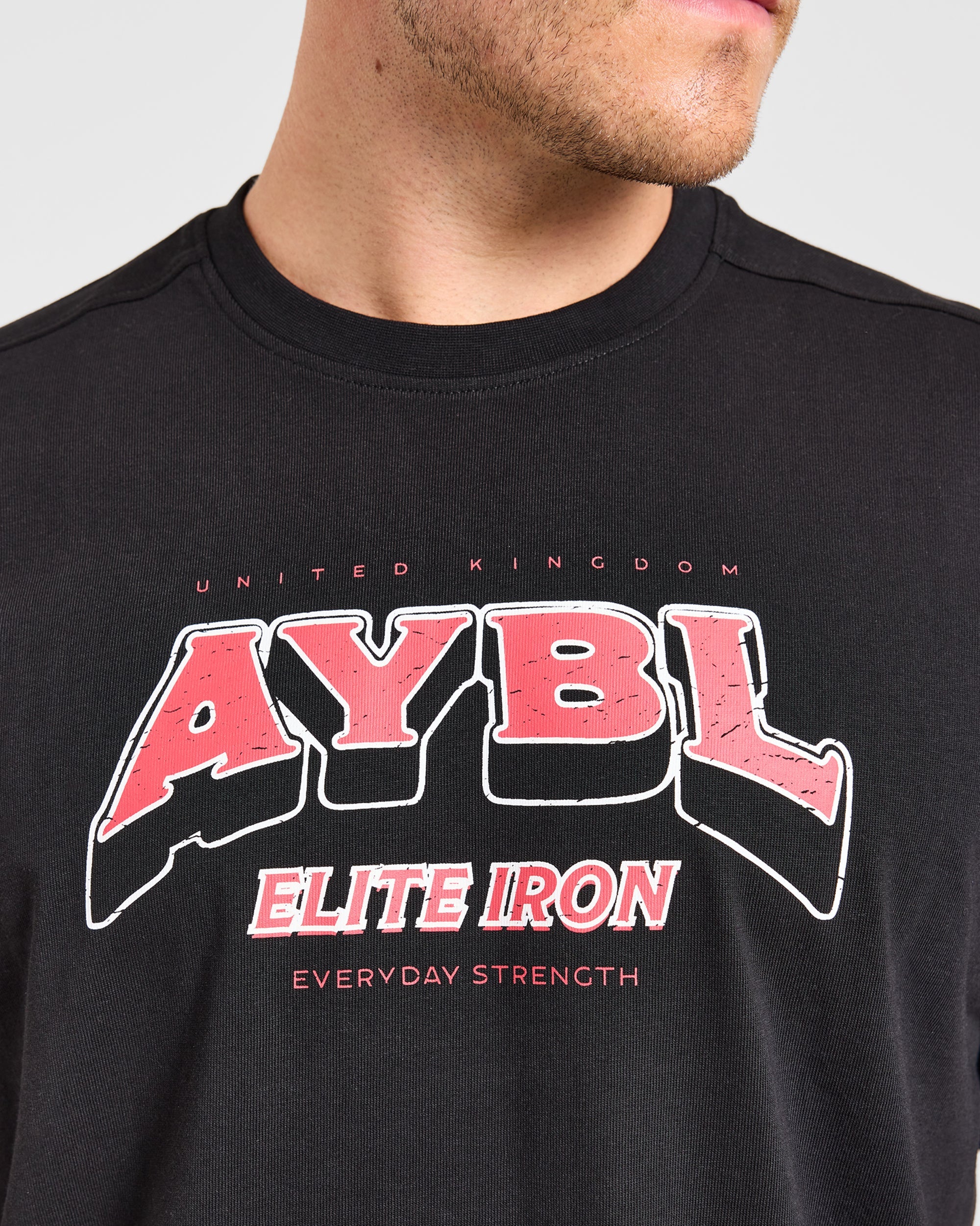 AYBL Elite Iron Oversized T Shirt - Schwarz