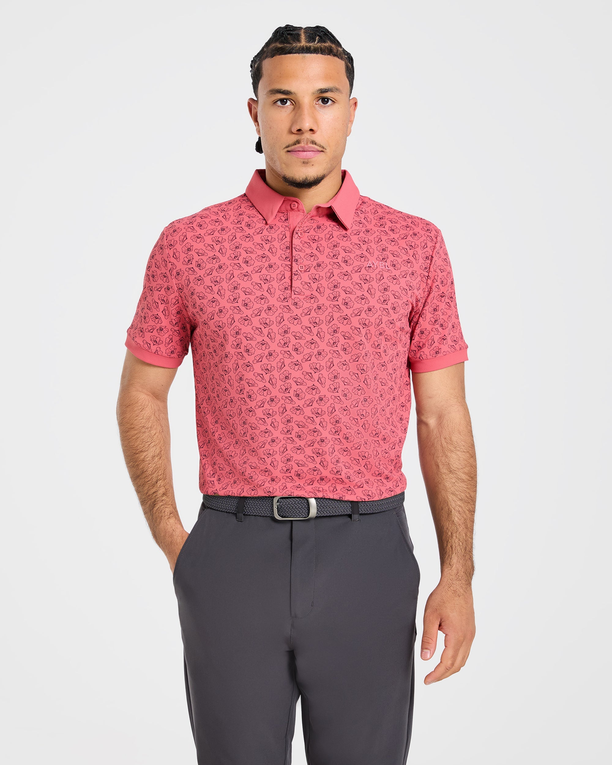Precision Camellias Polo - Rot